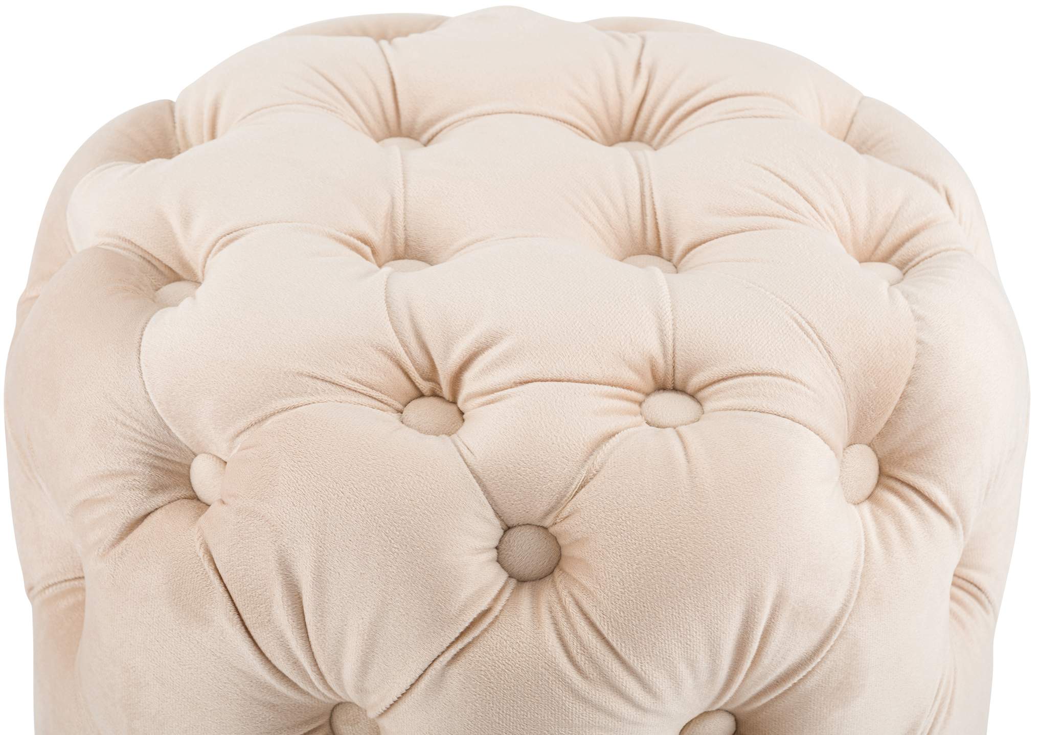 Sitzhocker Drancy Samt M, creme
