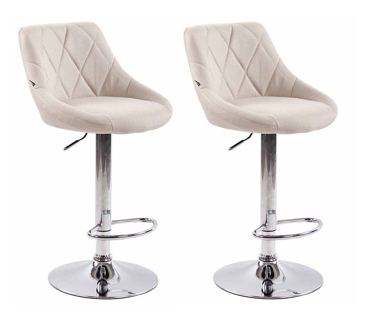 2er Set Barhocker Lazio Stoff C, creme