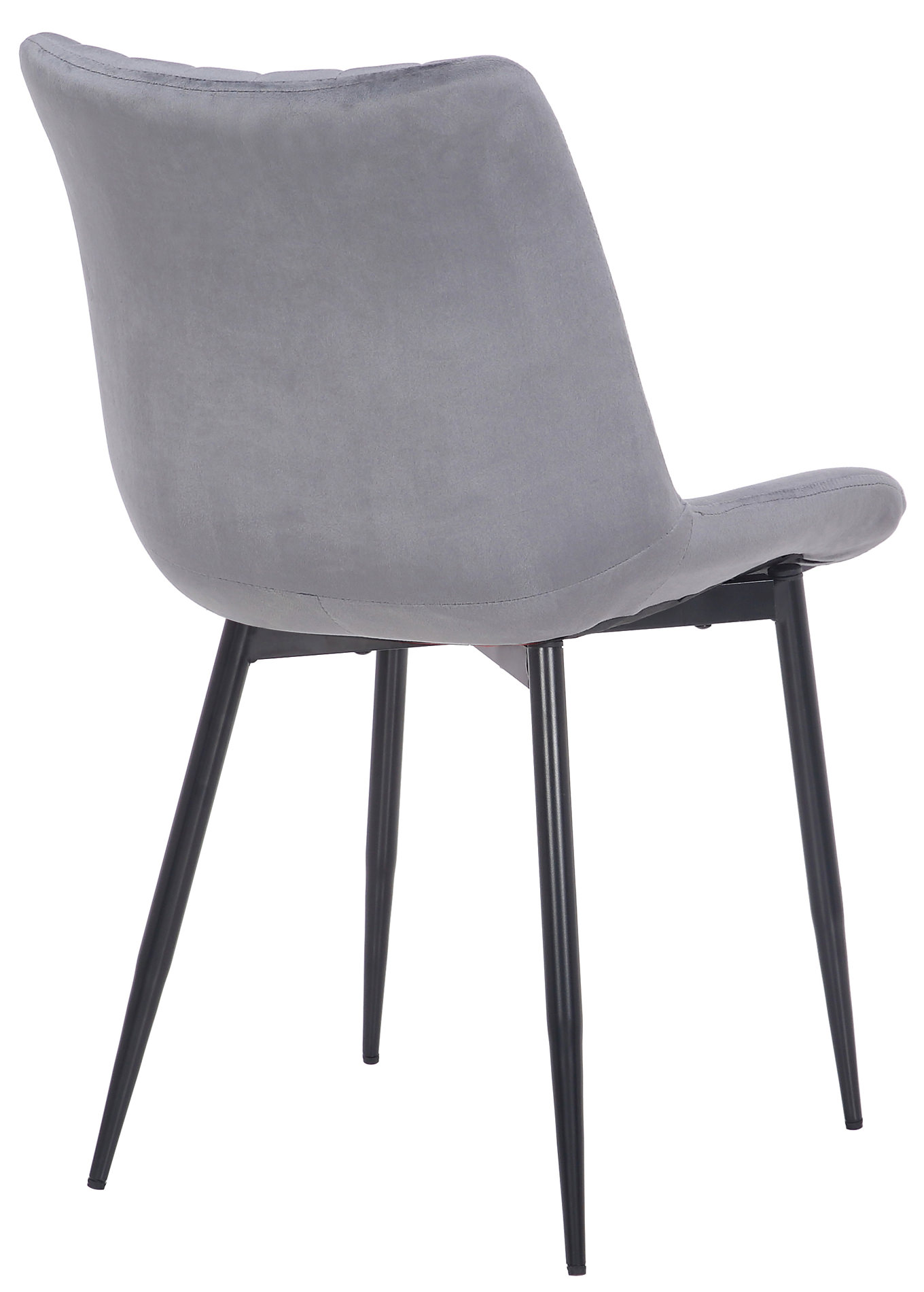 2er Set Stühle Rahden Samt, grau