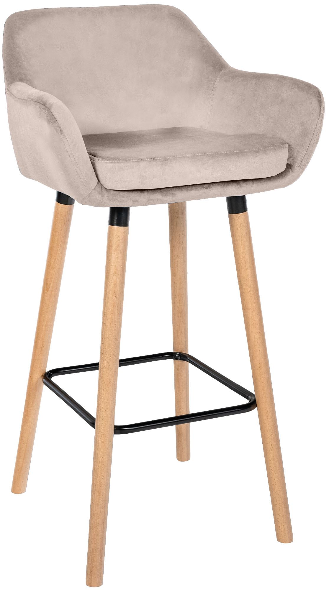 Barhocker Grant Samt, creme