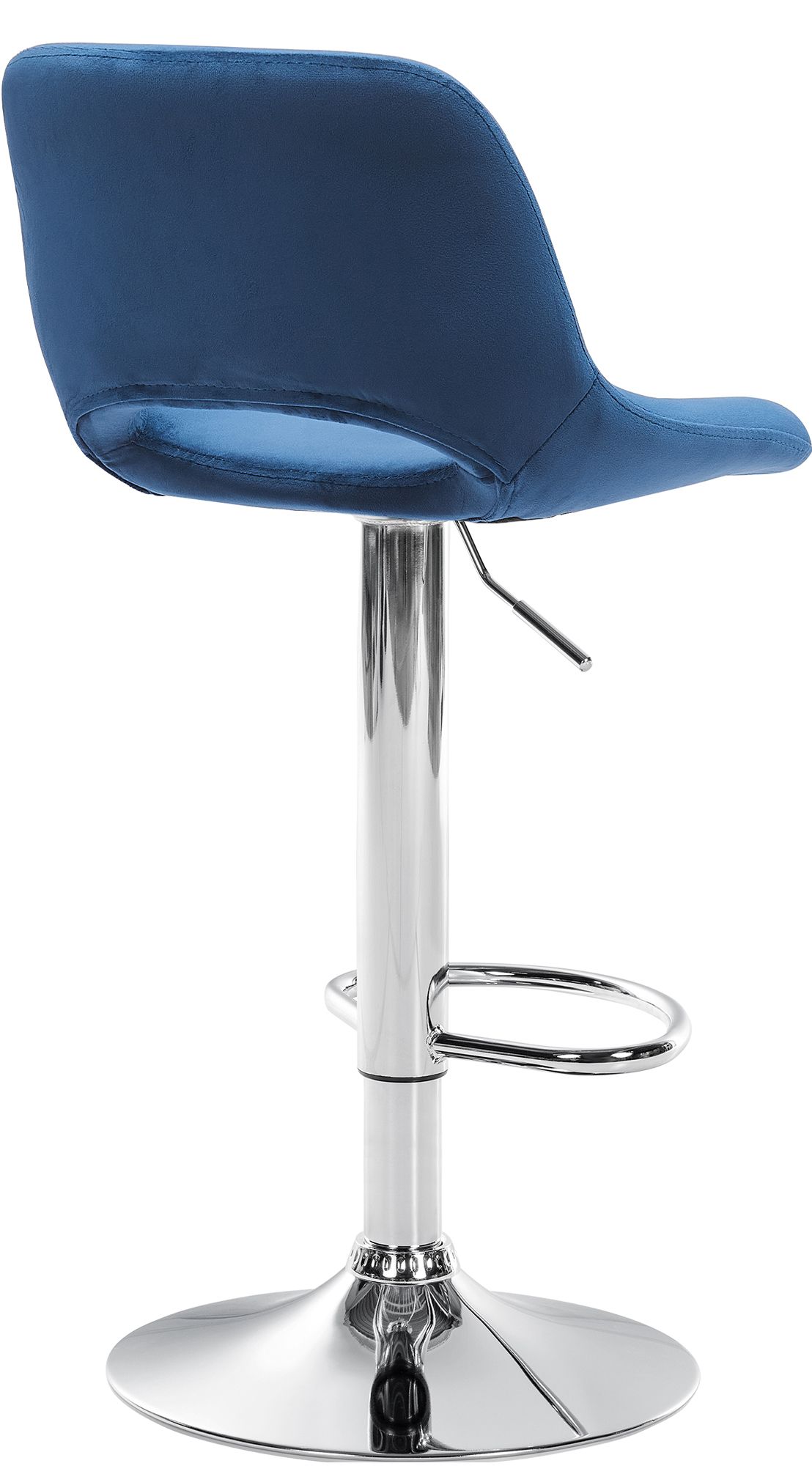 2er Set Barhocker Camden Samt chrom, blau