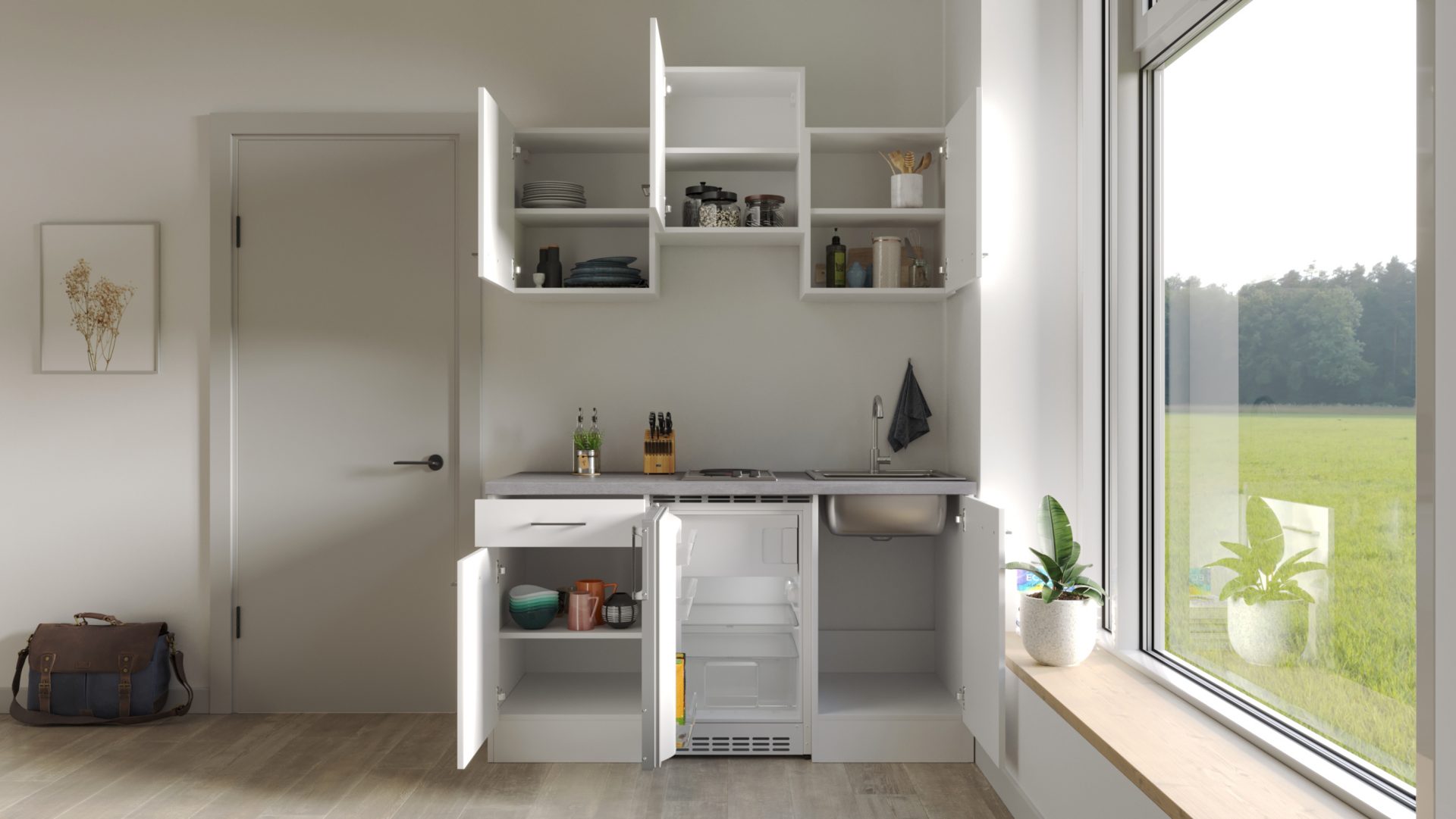 Singleküche VITA 150 cm mit E-Geräten