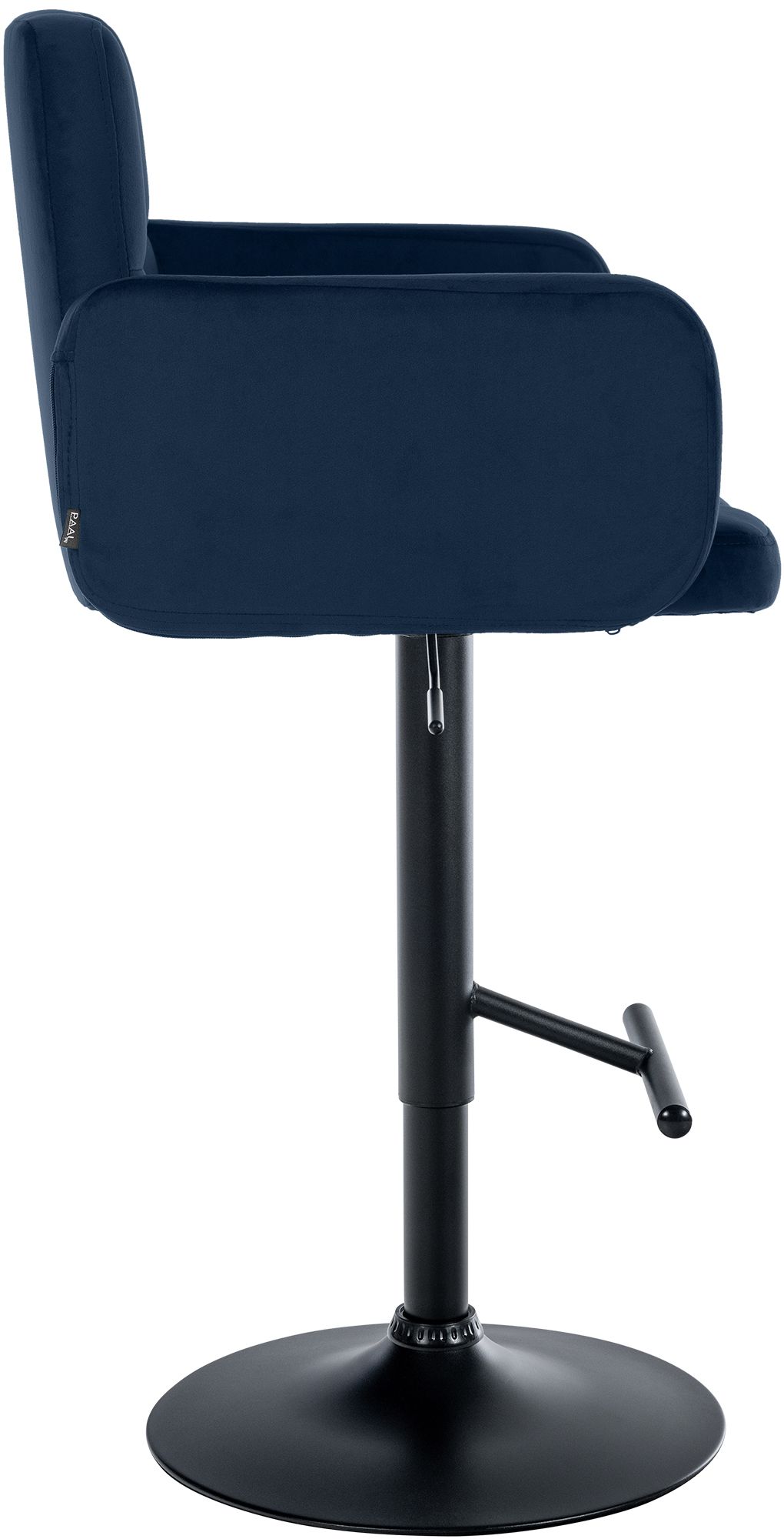 Barhocker Los Angeles Samt schwarz, blau