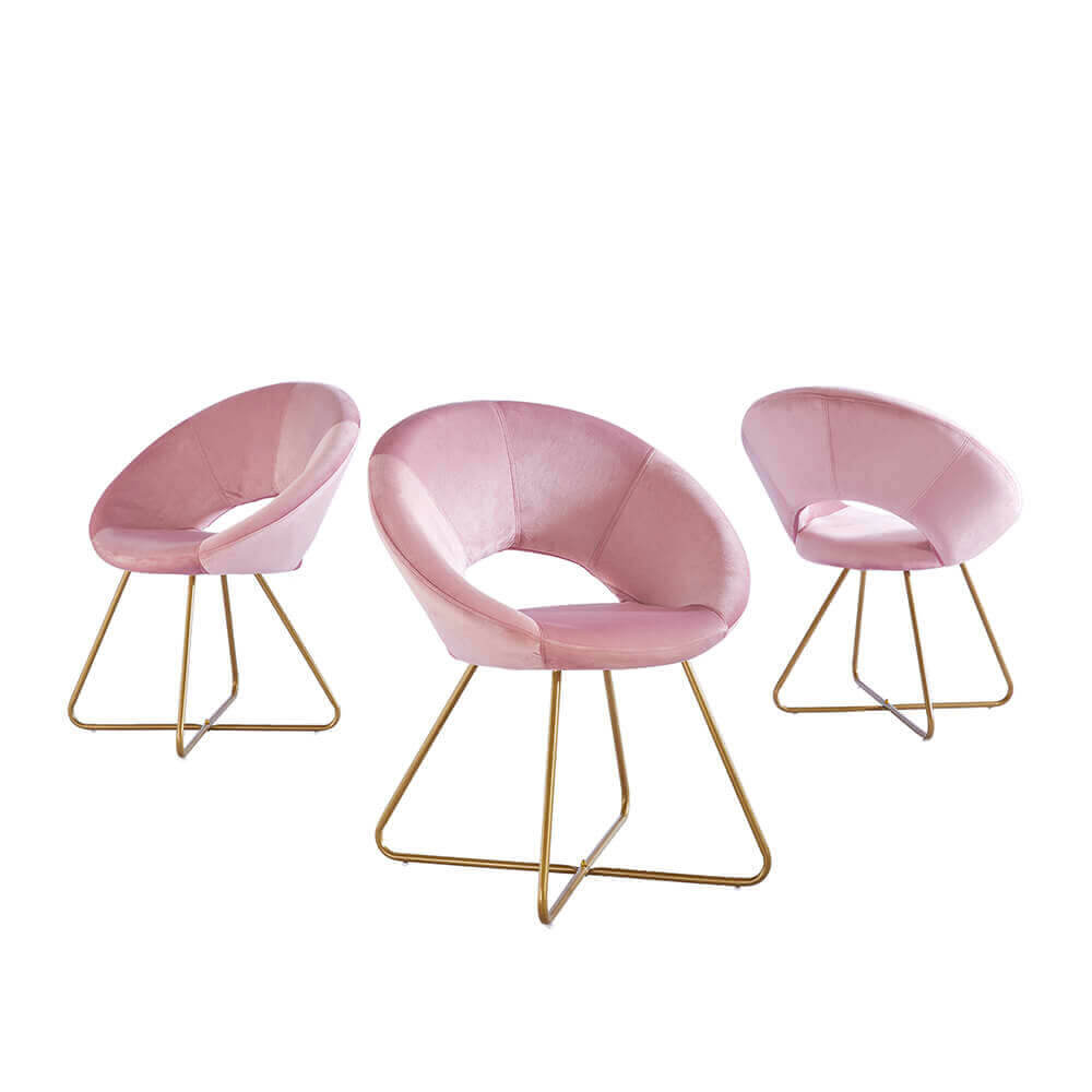 Samtstuhl SELESA - Rosa