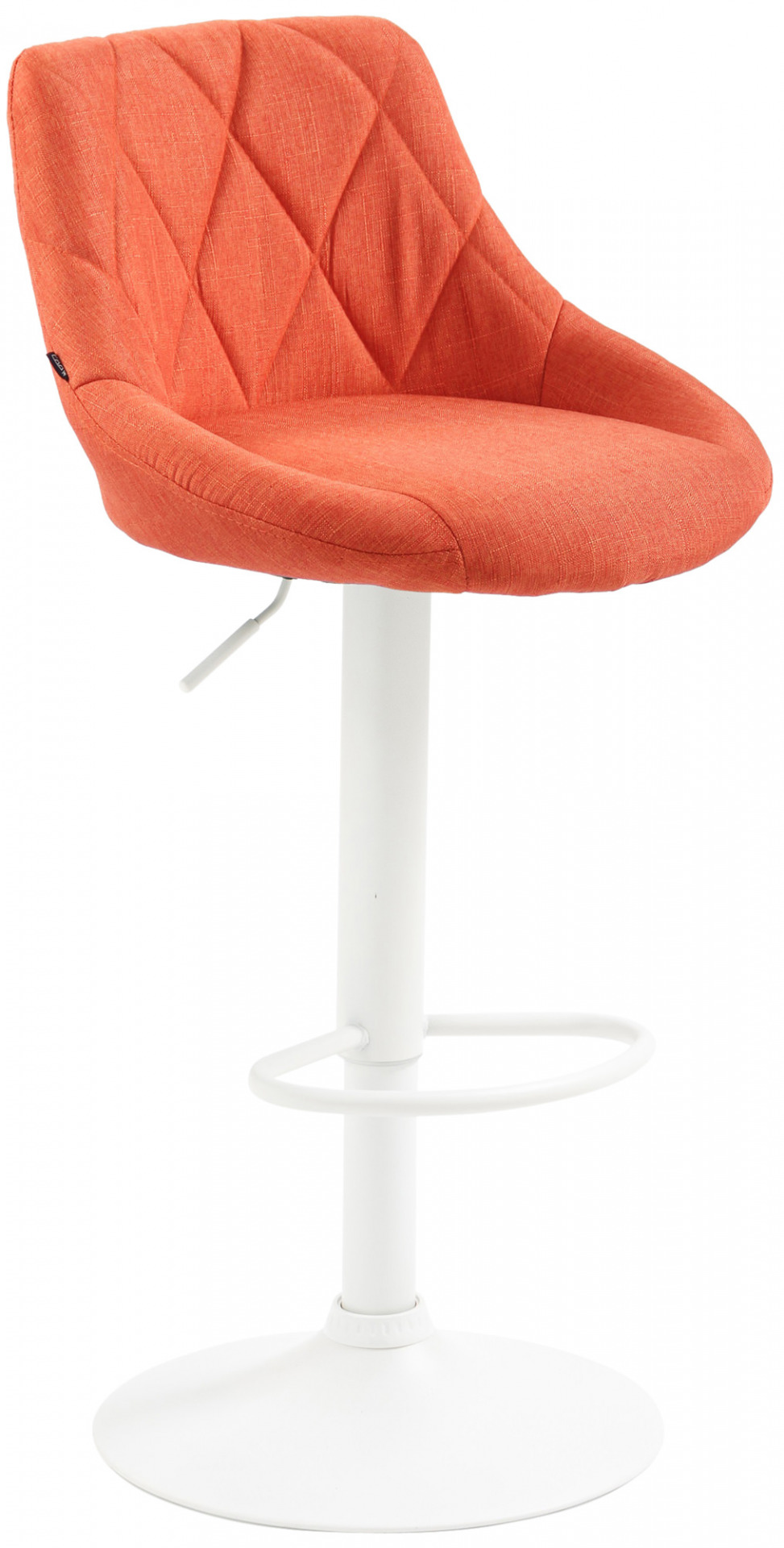 Barhocker Lazio Stoff weiß, orange