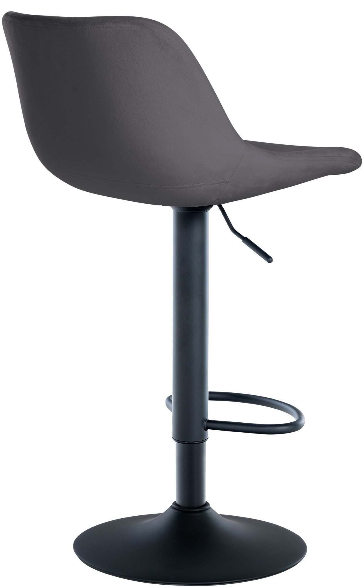 2er Set Barhocker Loft Samt, dunkelgrau
