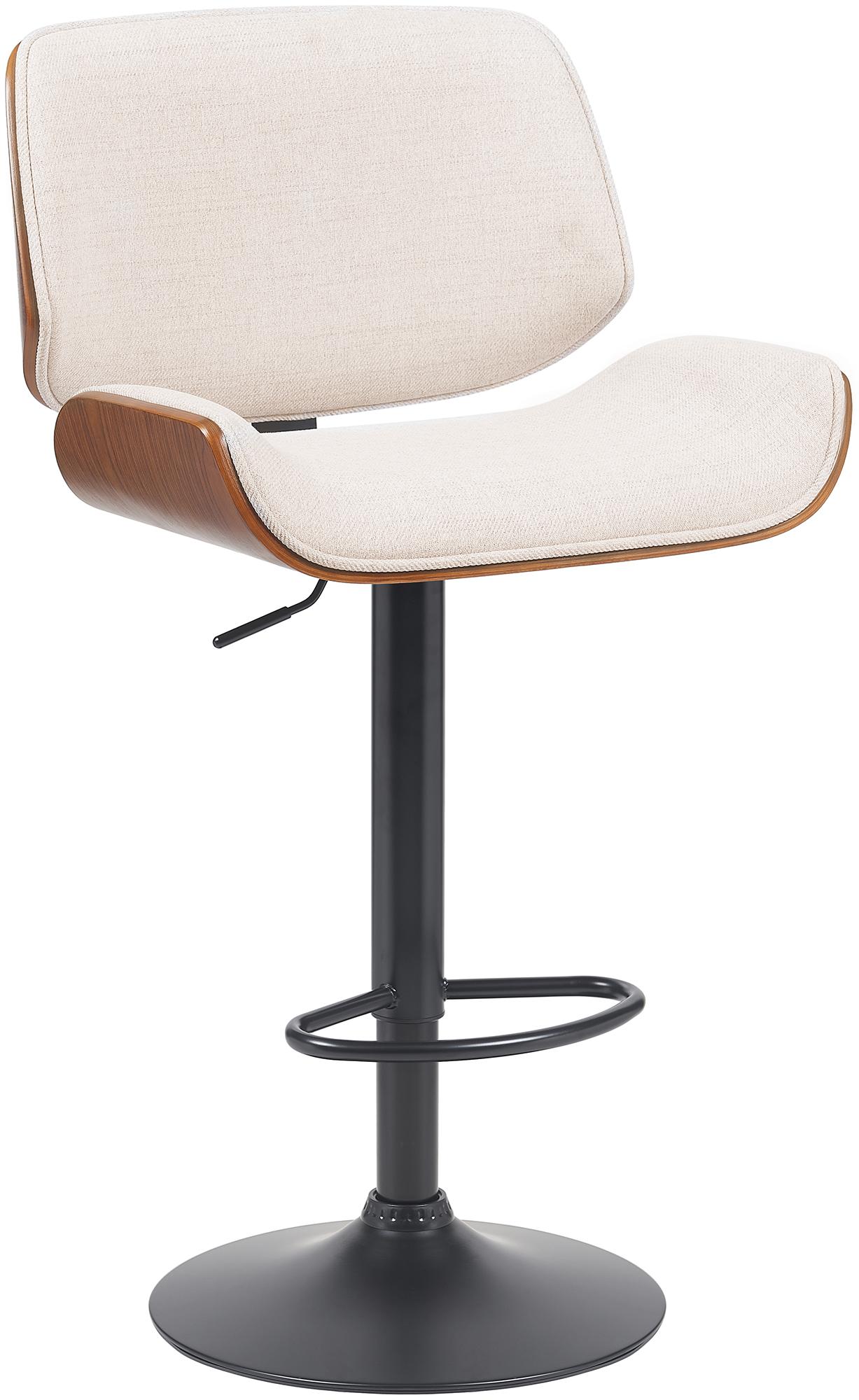 Barhocker Beverley B Stoff, walnuss/creme
