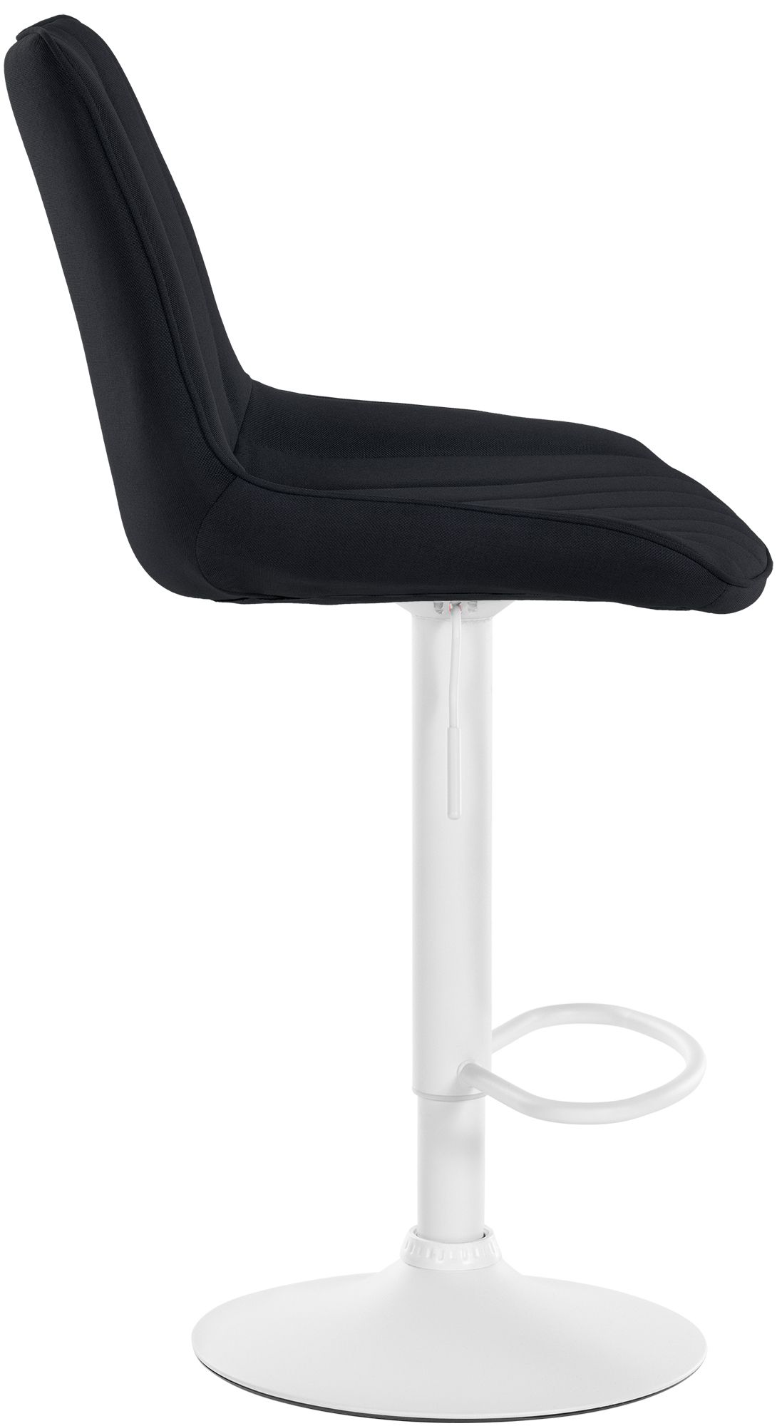 Barhocker Toni Stoff weiß, schwarz