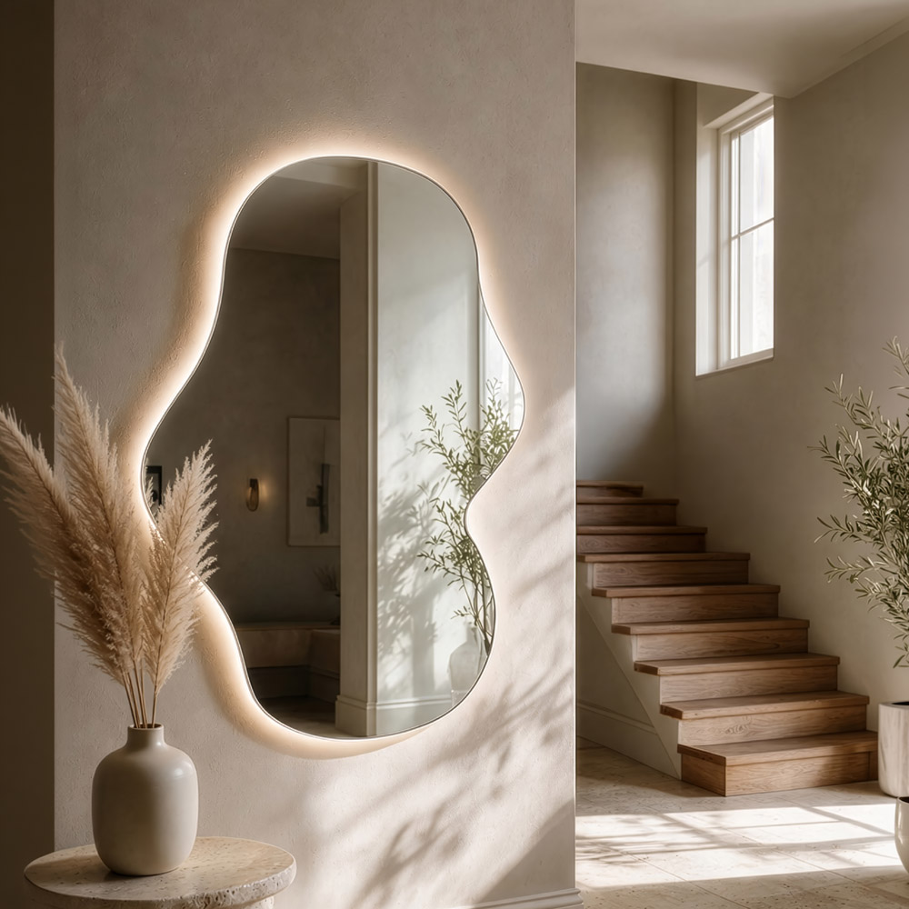 LED-Spiegel LACE asymmetrisch - 80 x 100 cm