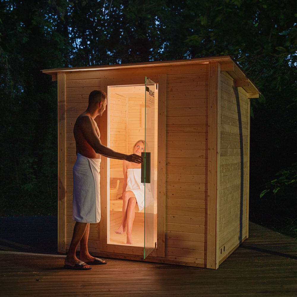 Saunahaus Outdoor TALO L - 221 x 217 cm für 4 Personen
