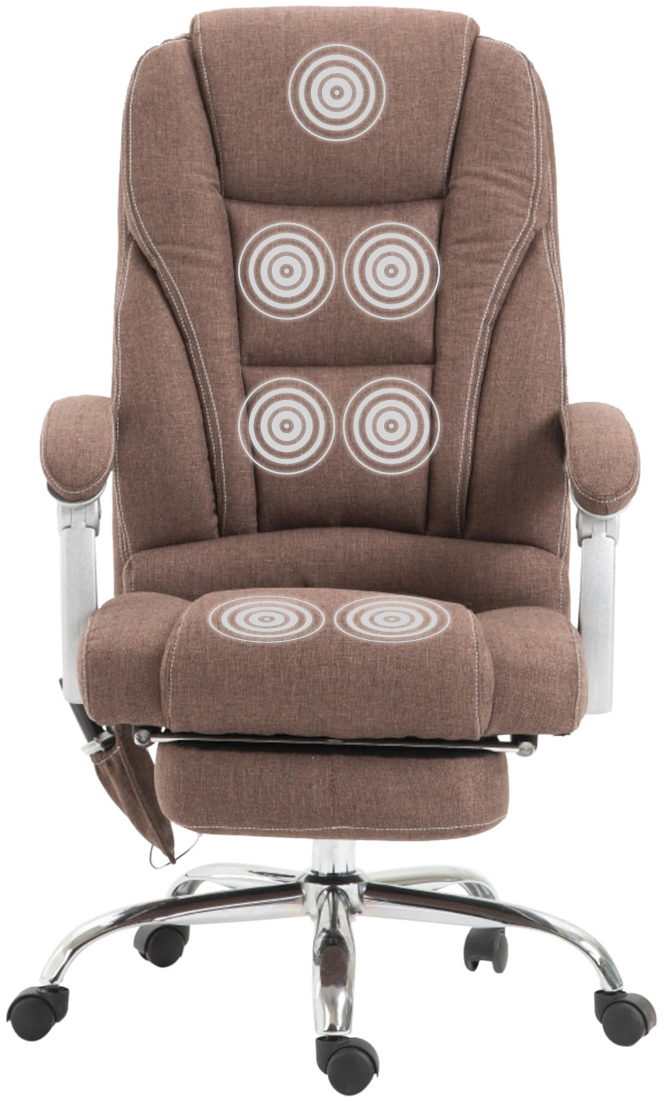Bürostuhl Pacific Stoff mit Massagefunktion, braun