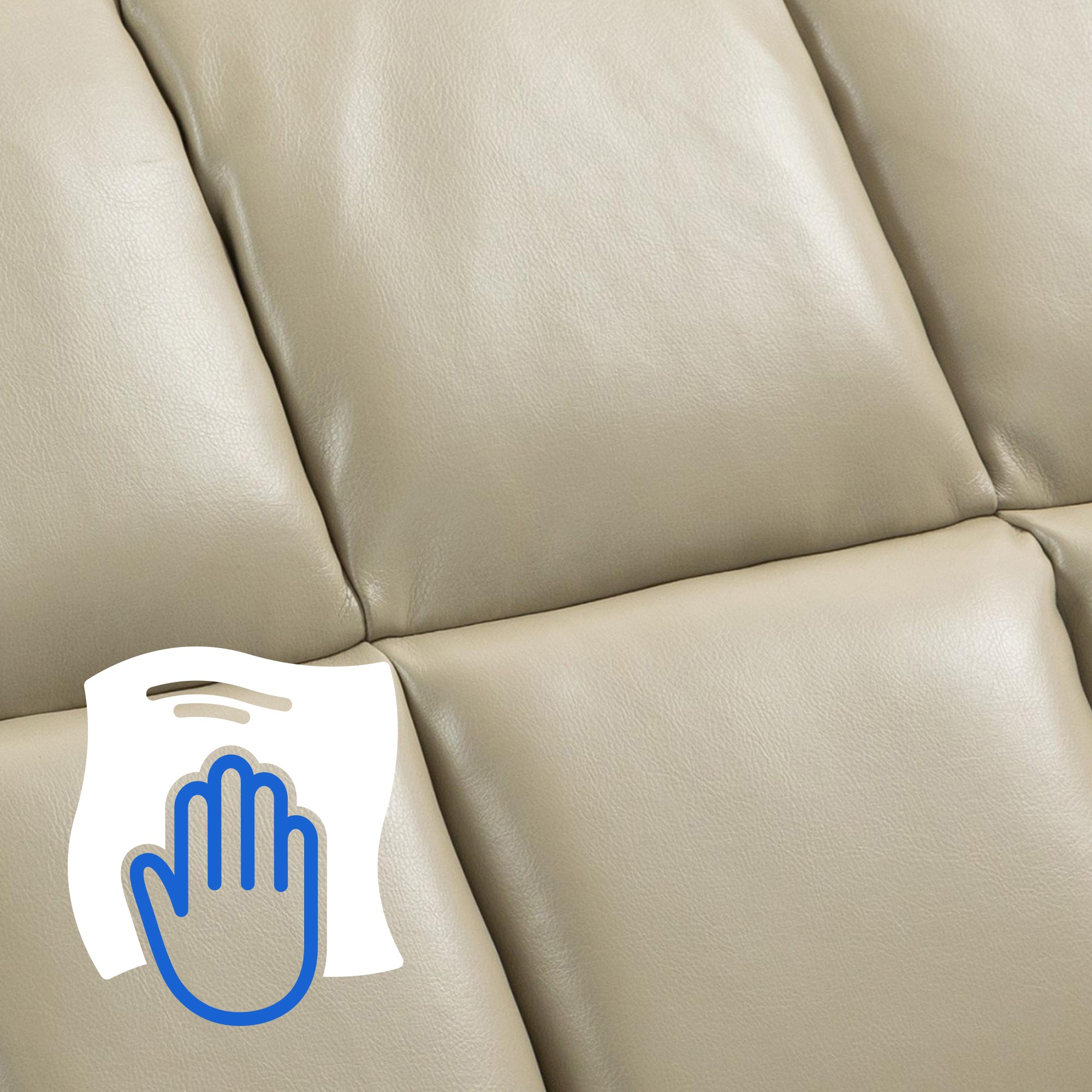 Sessel Andover Kunstleder, creme