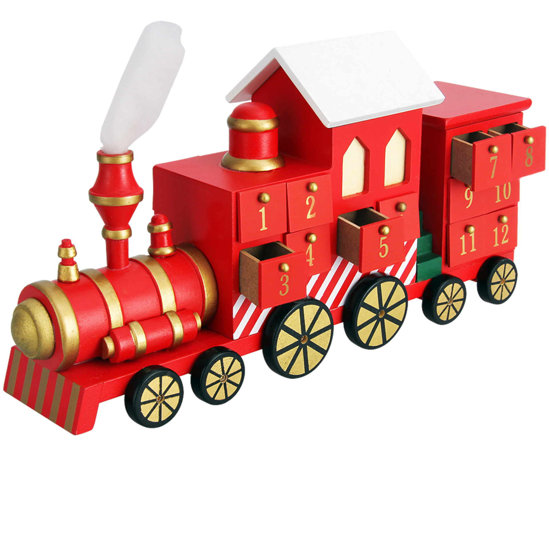 Adventskalender Lokomotive Rot