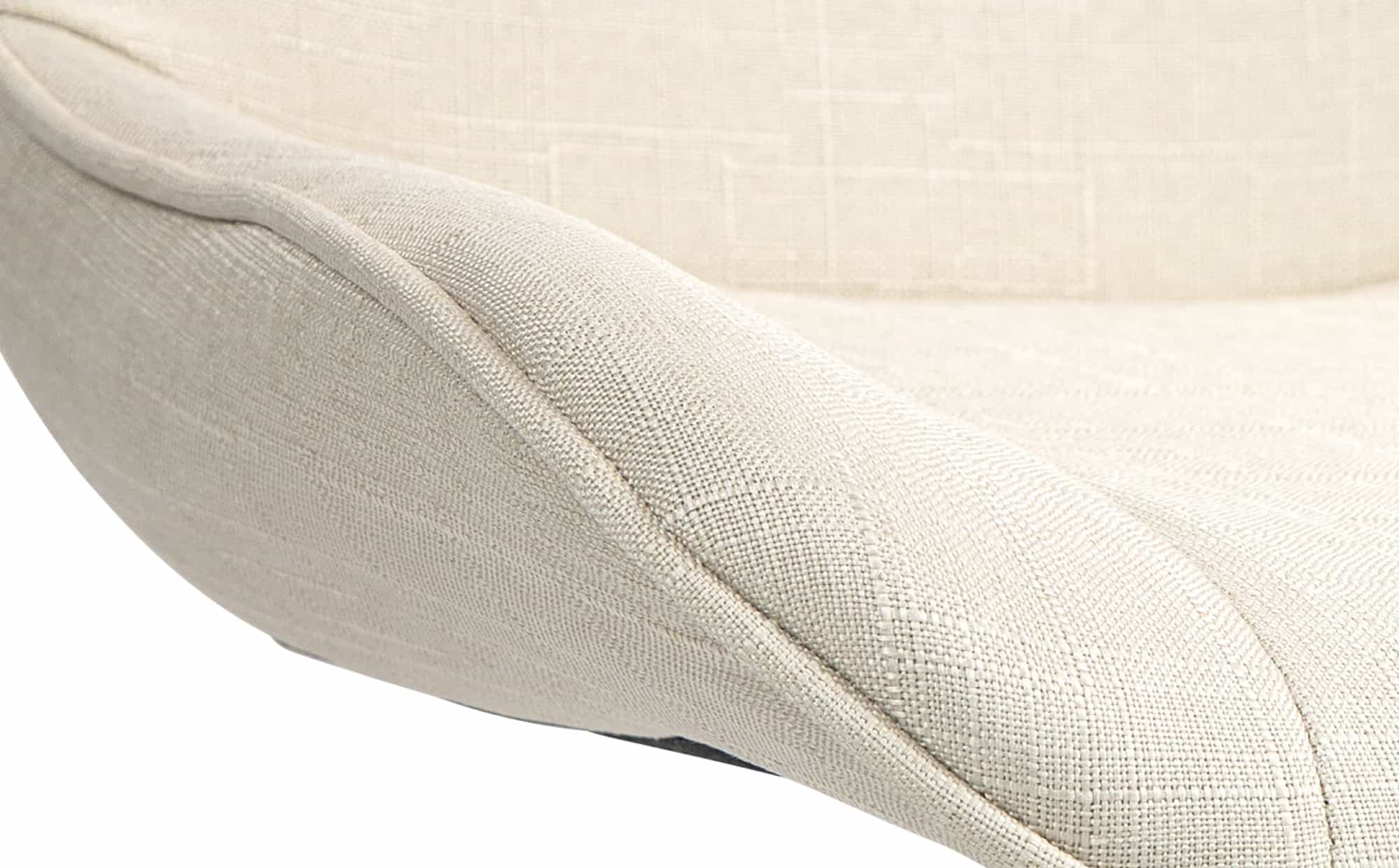 2er Set Barhocker Vonore Stoff weiß, creme