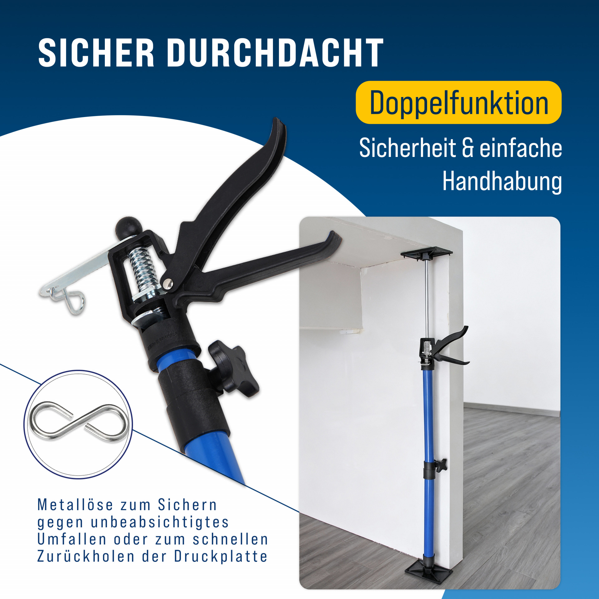 Zargenspanner 2er-Set Blau 115-290cm