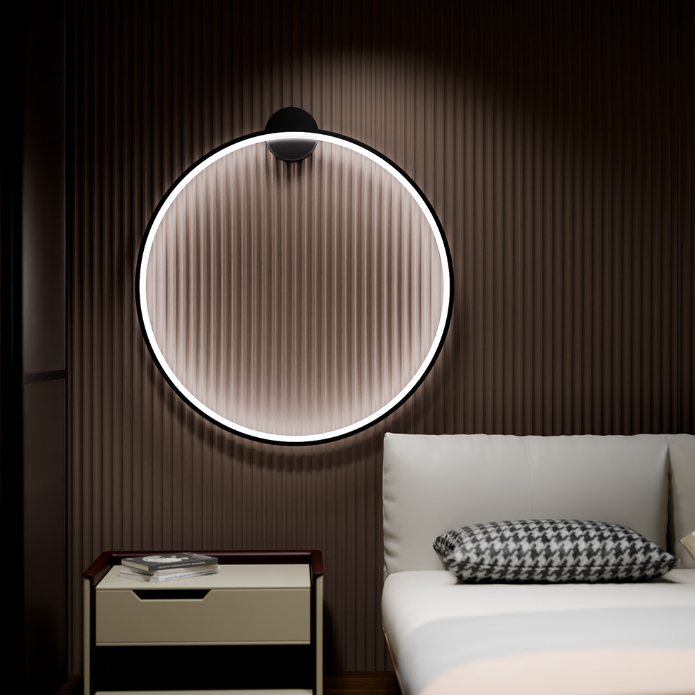LED-Wandleuchte RAYON Schwarz - 60 cm