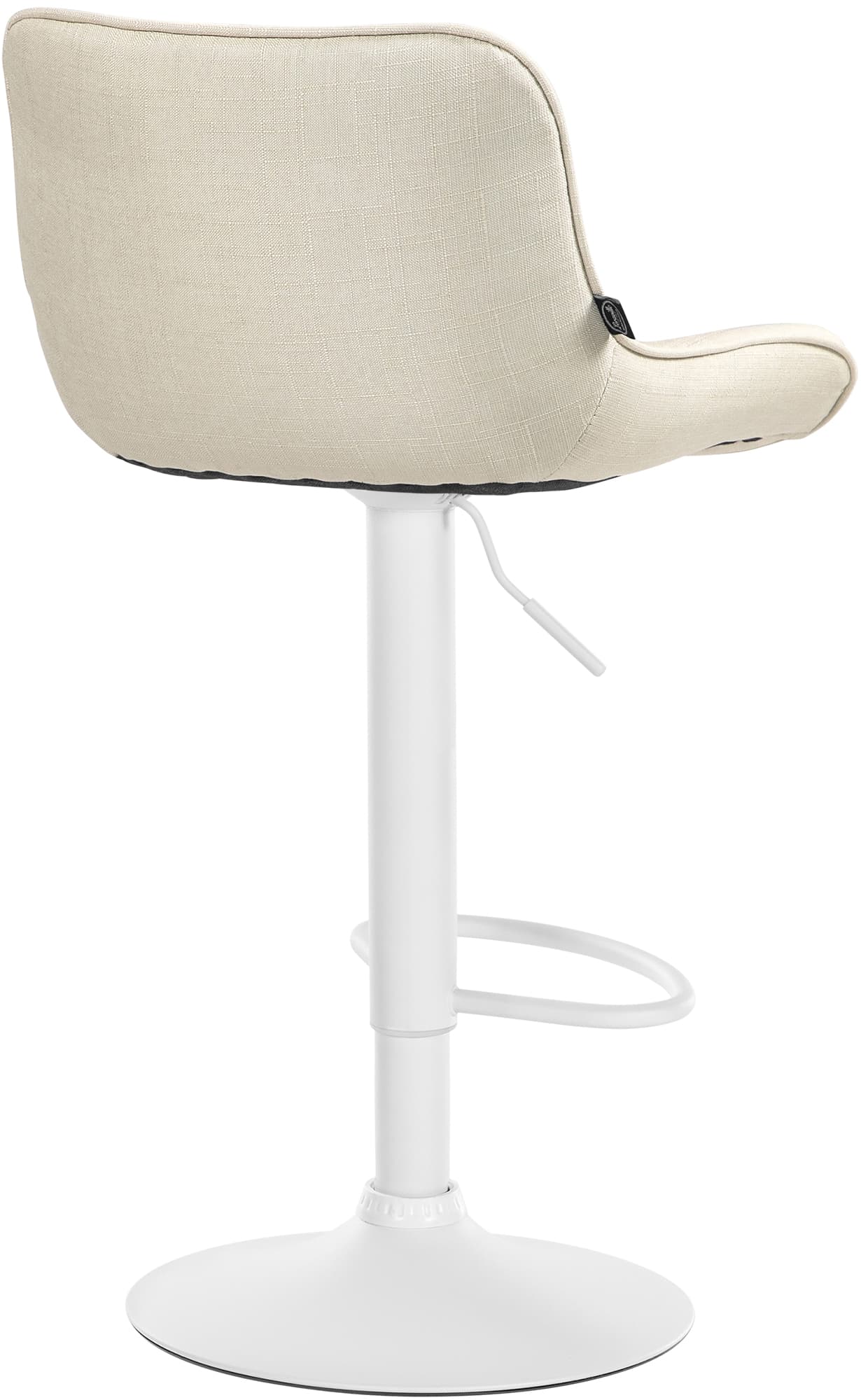 2er Set Barhocker Vonore Stoff weiß, creme
