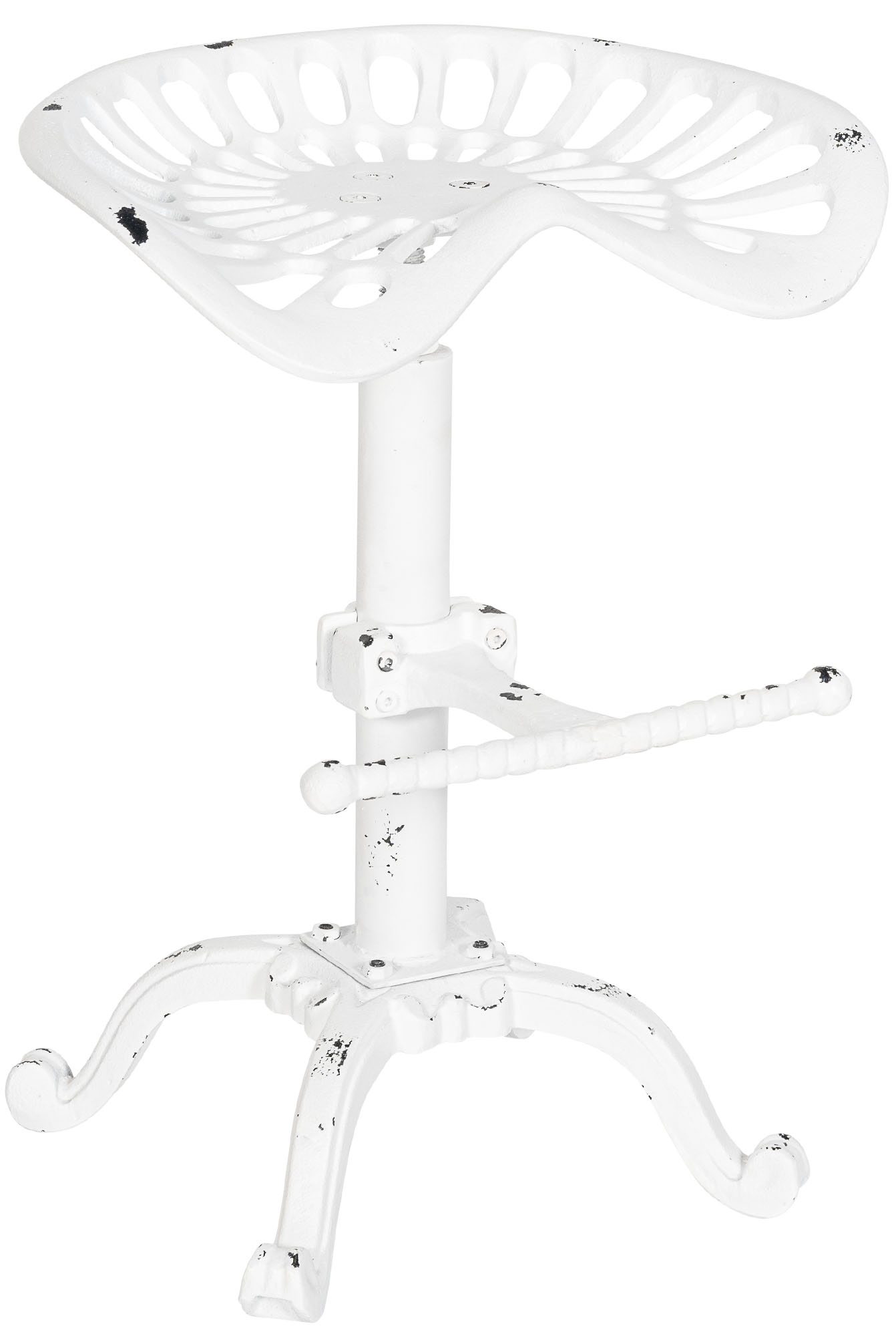 Barhocker Butch, antik weiß