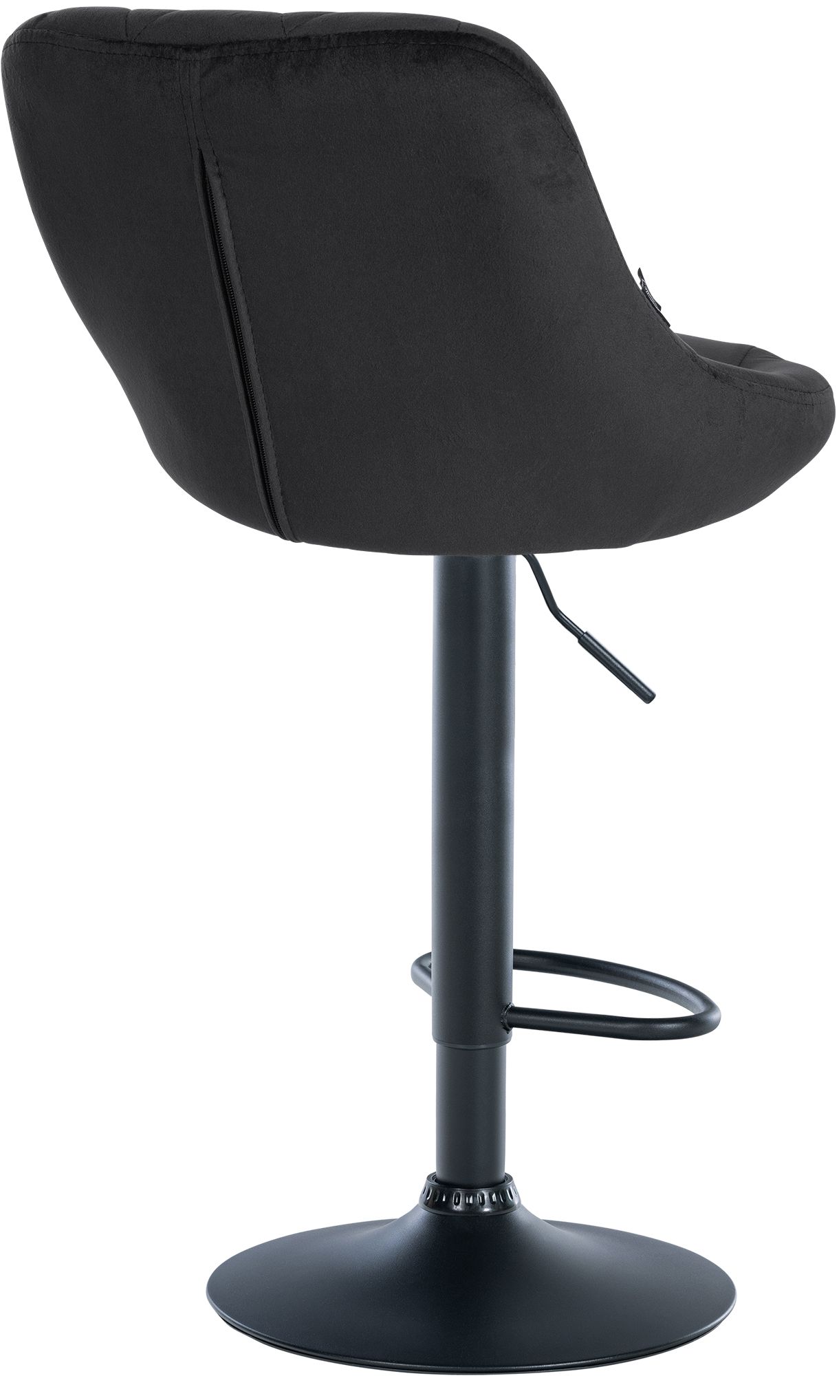 2er Set Barhocker Lazio Samt schwarz, schwarz