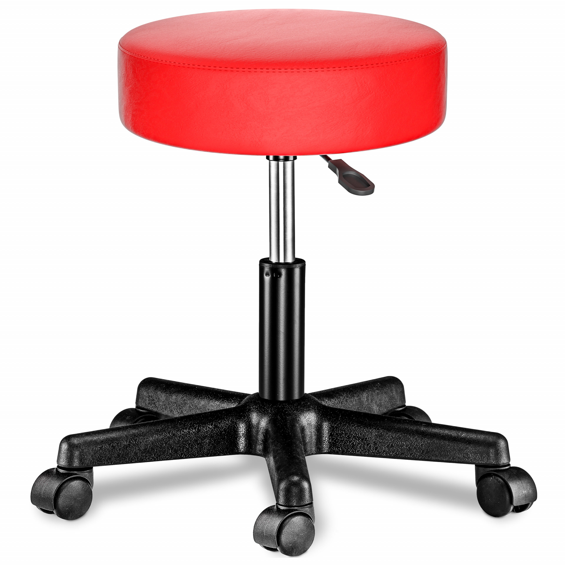 Rollhocker Kunstleder Rot 360° drehbar