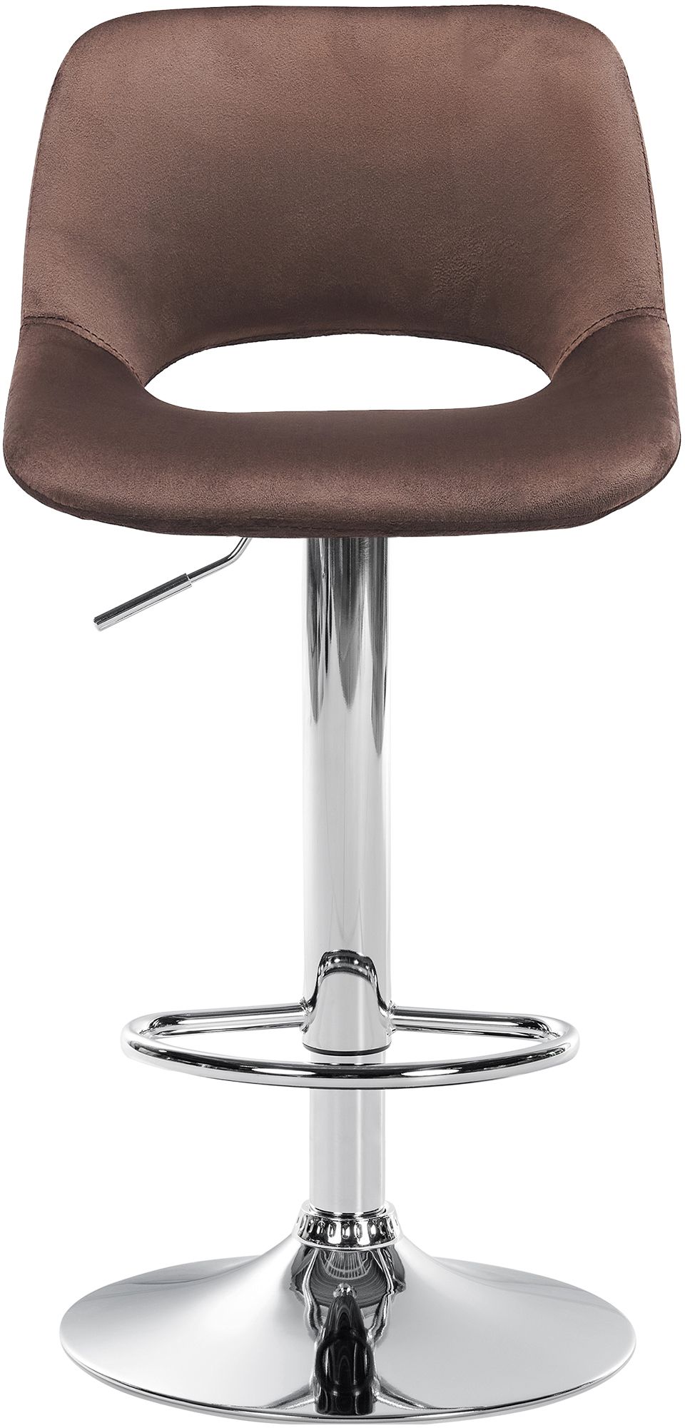 2er Set Barhocker Camden Samt chrom, braun