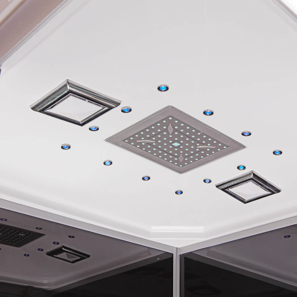 Duschkabine mit LED-Beleuchtung WAVE M - 90 x 90 cm