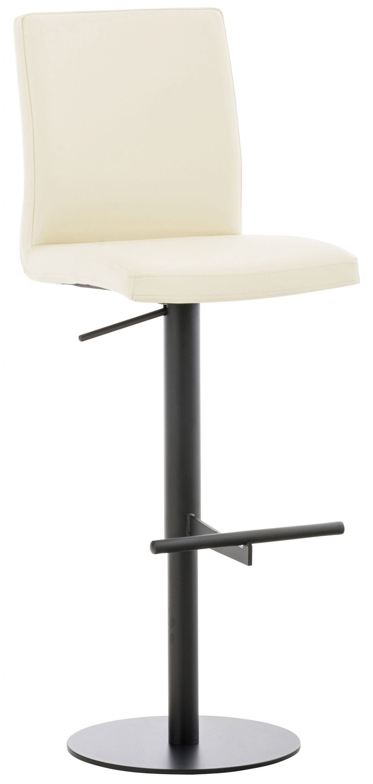 Barhocker Cadiz Kunstleder schwarz, creme