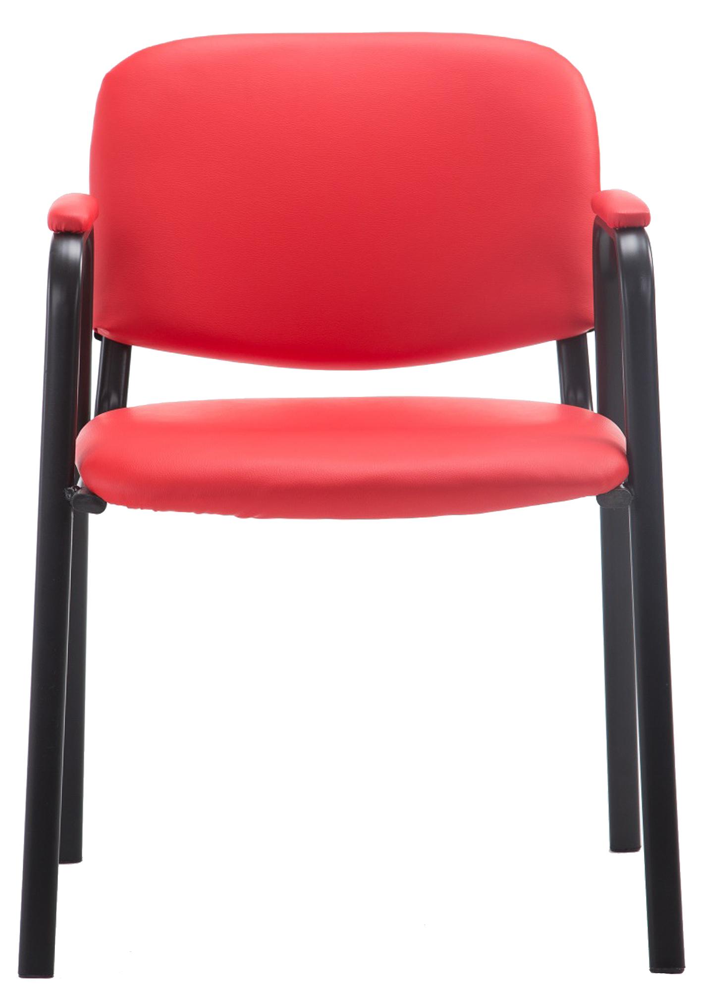 Besucherstuhl Ken PRO Kunstleder, rot