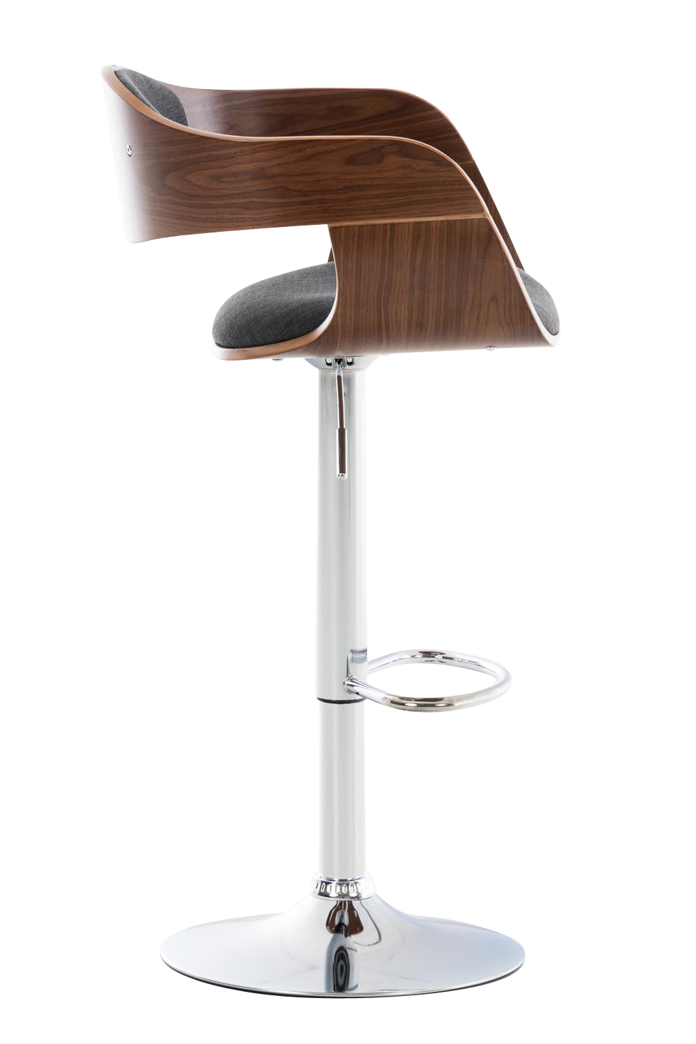 2er Set Barhocker Kingston C Stoff, walnuss/dunkelgrau