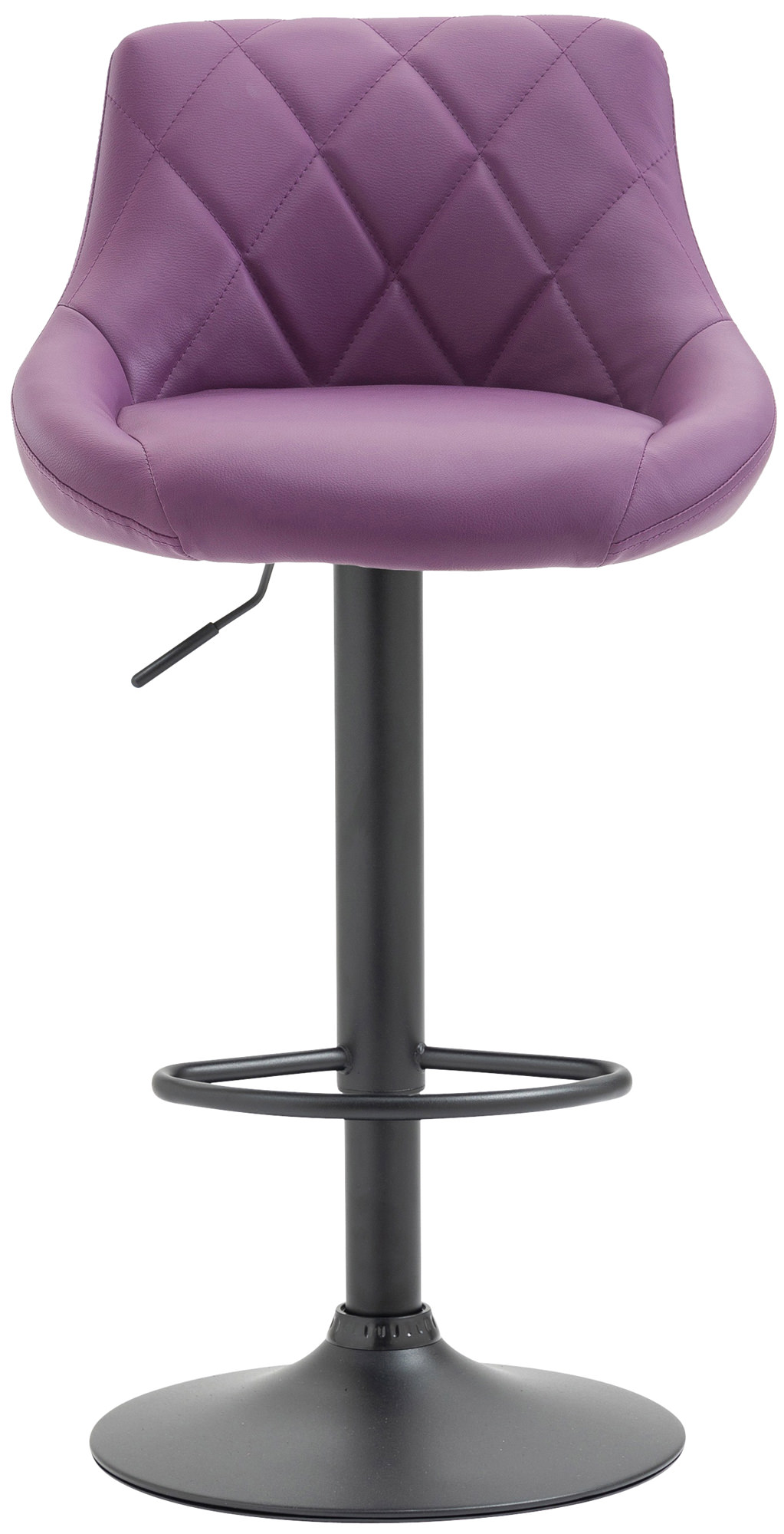 Barhocker Lazio Kunstleder schwarz, lila