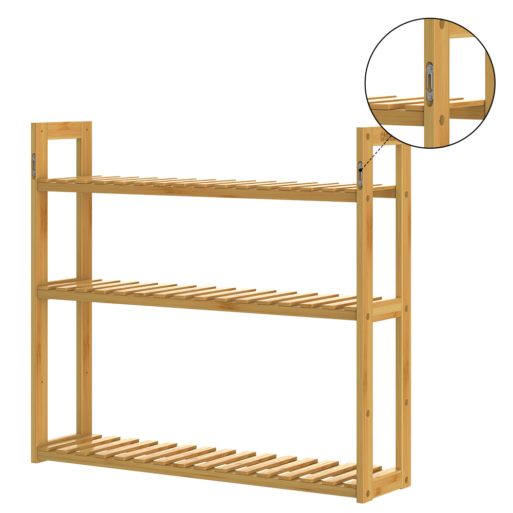 Wandregal Bambus 54x60x15cm