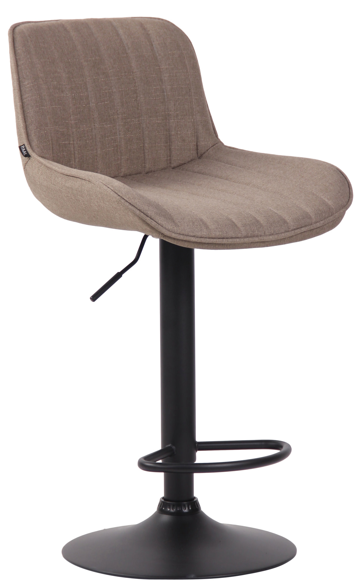 Barhocker Lentini Stoff schwarz, taupe