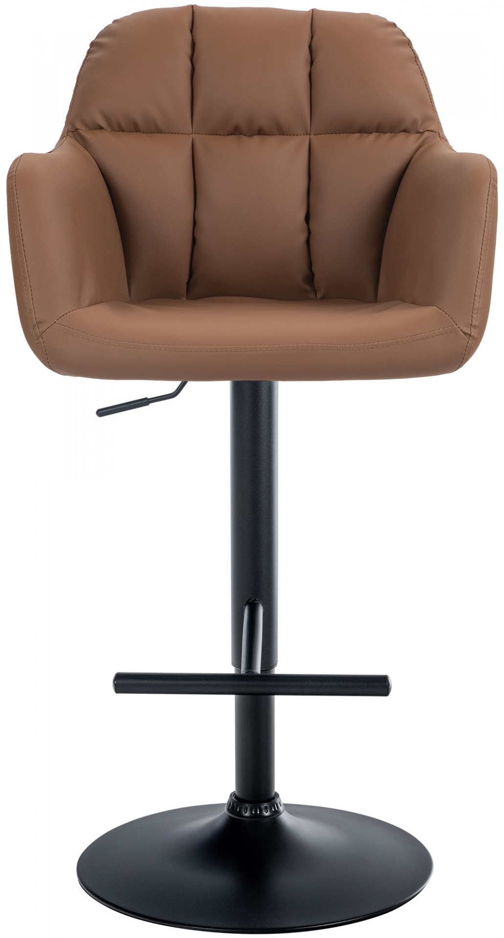 Barhocker Natoma Kunstleder schwarz, hellbraun
