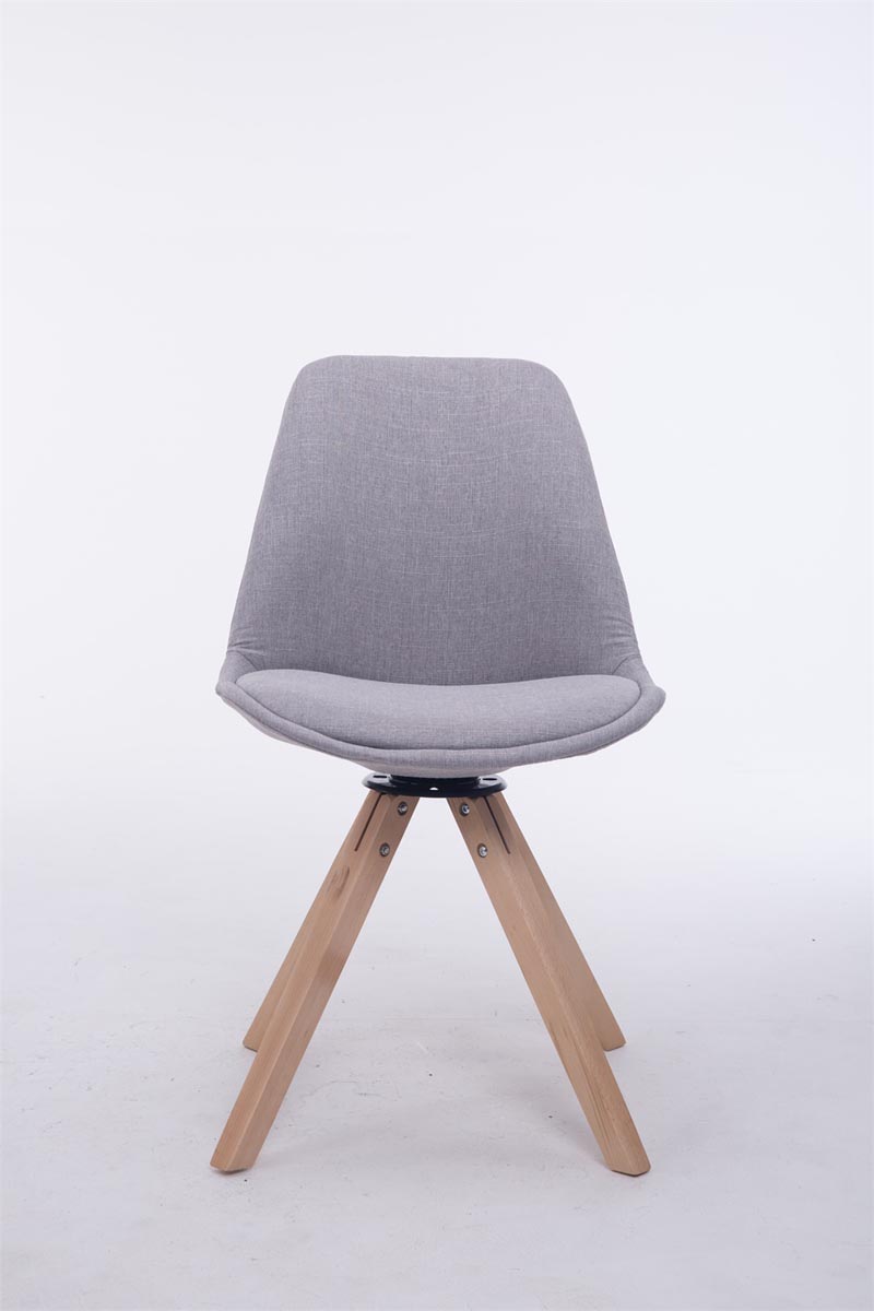 Besucherstuhl Troyes Drehbar Natura Stoff Square, grau