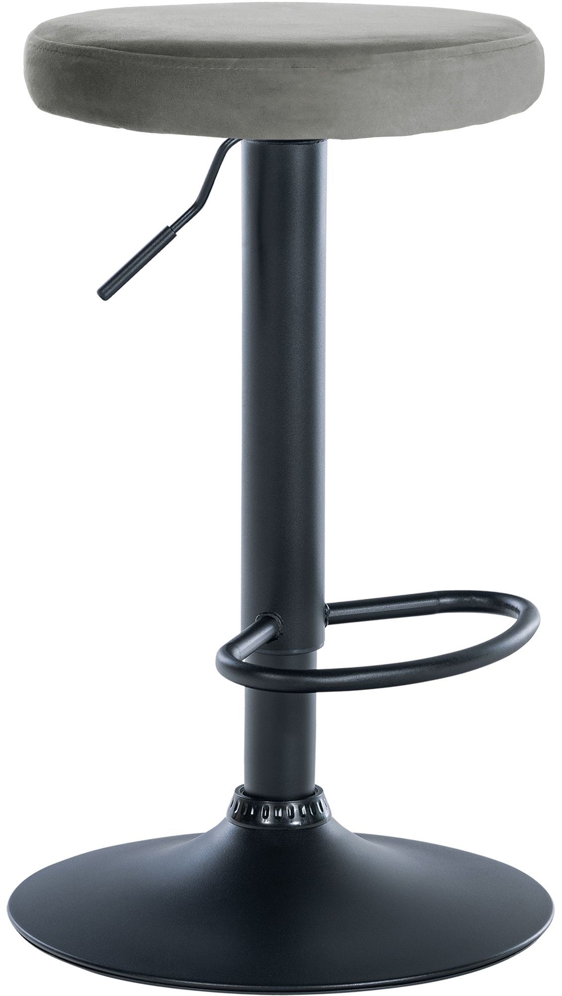 Barhocker Ponte Samt schwarz, grau