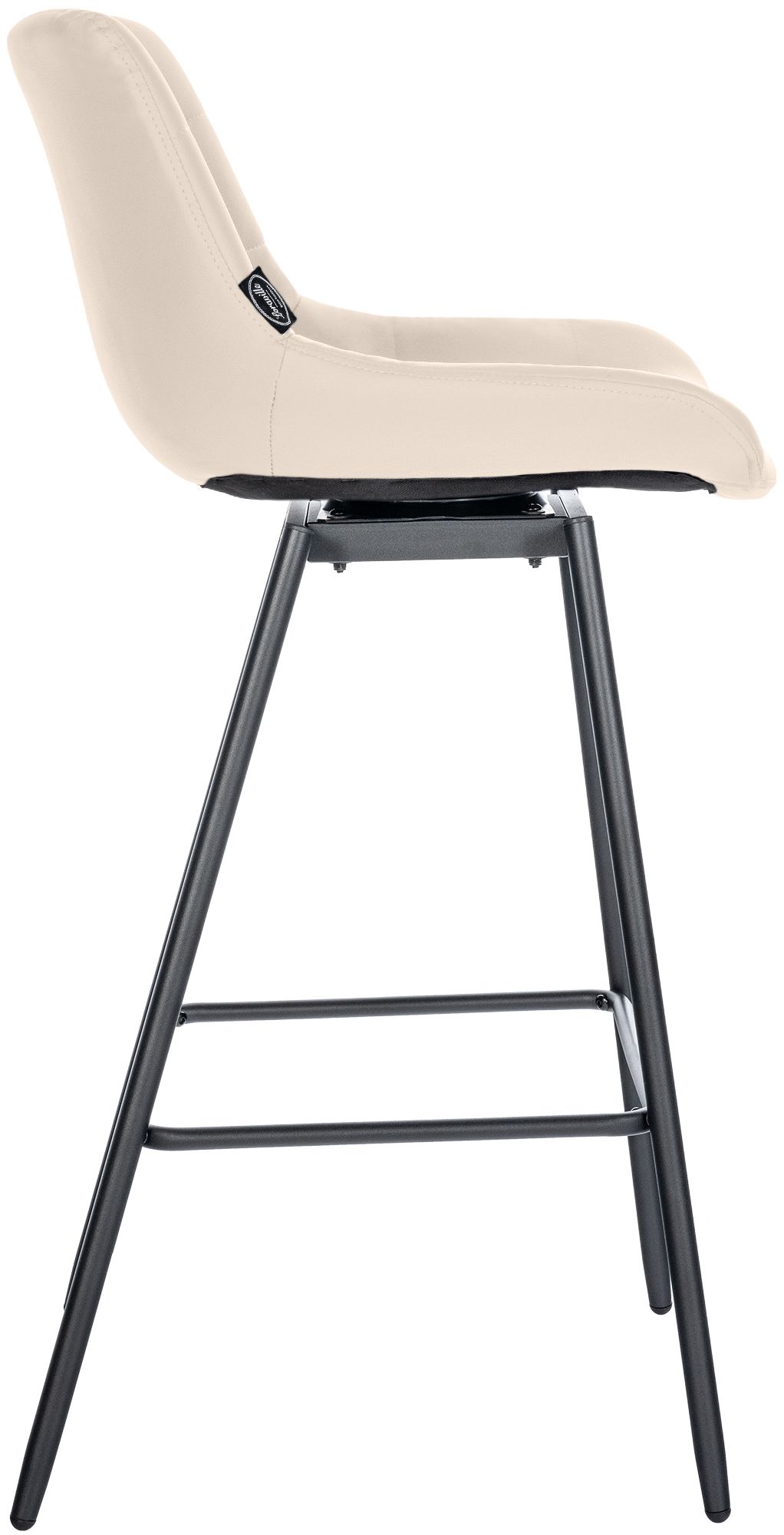 Barhocker Weston Schwenkbar Kunstleder, creme