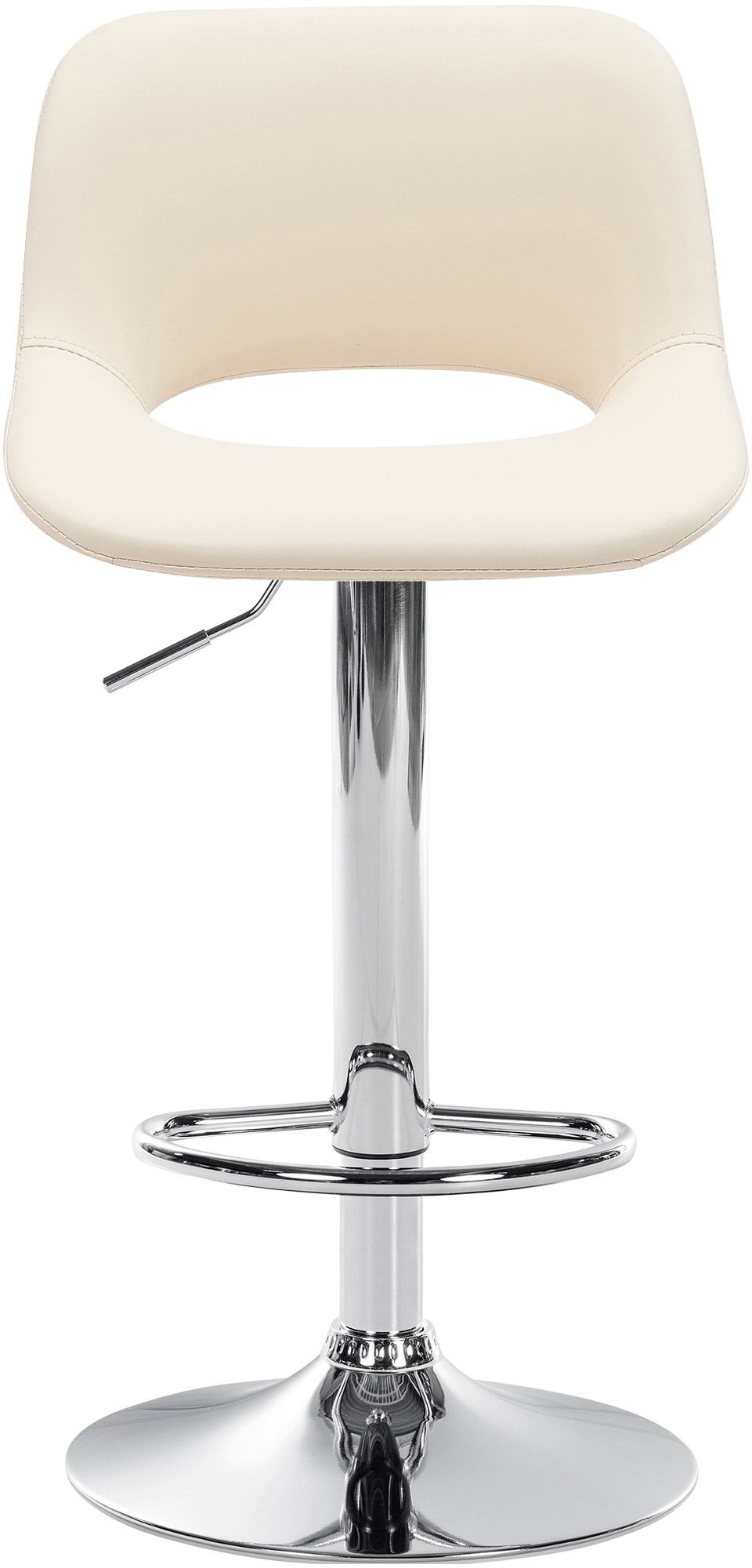2er Set Barhocker Camden Kunstleder chrom, creme