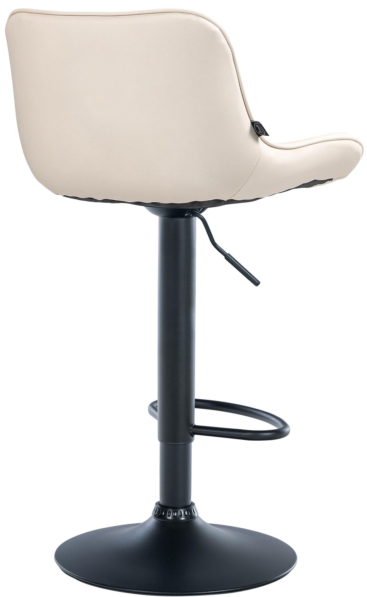 Barhocker Vonore Kunstleder schwarz, creme