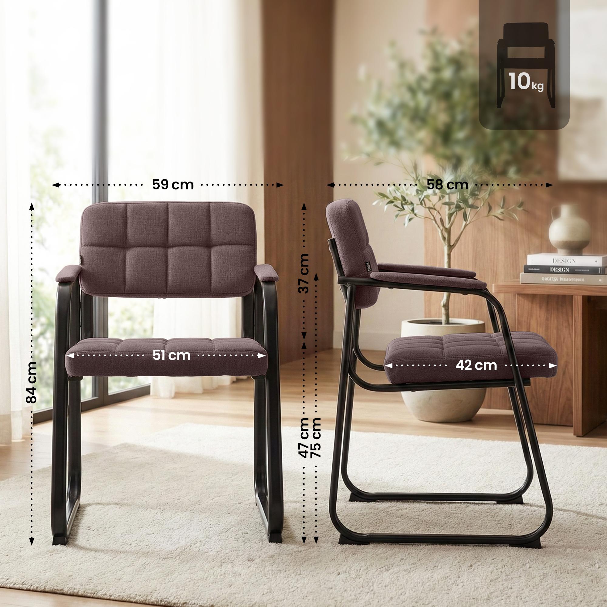 Besucherstuhl Canada B Stoff, braun