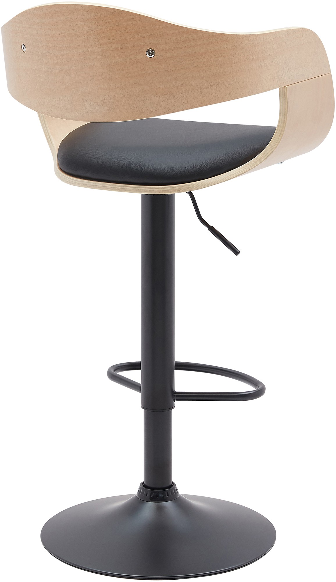 2er Set Barhocker Kingston B Kunstleder, natura/schwarz