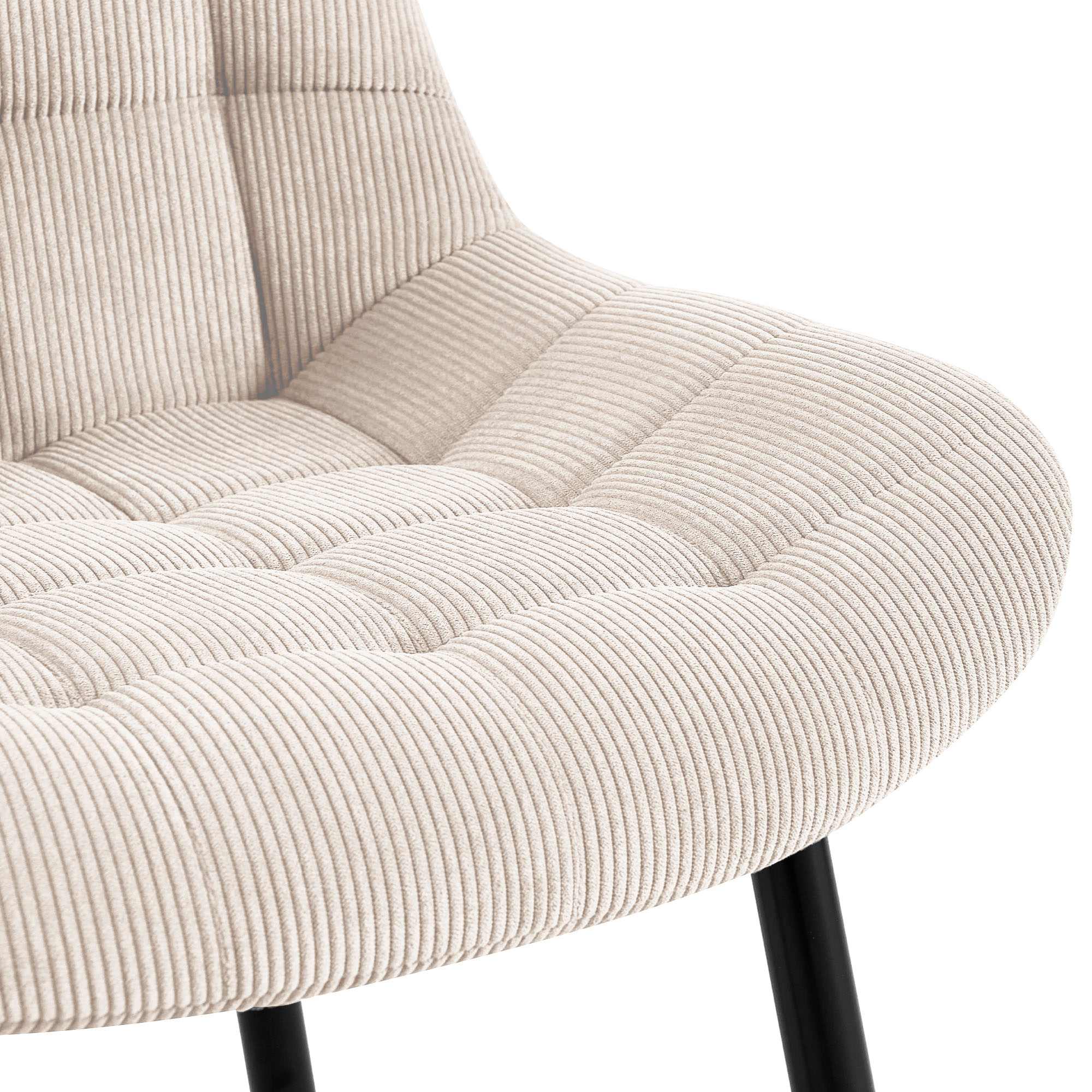 Esszimmerstuhl Sardna Cord, creme
