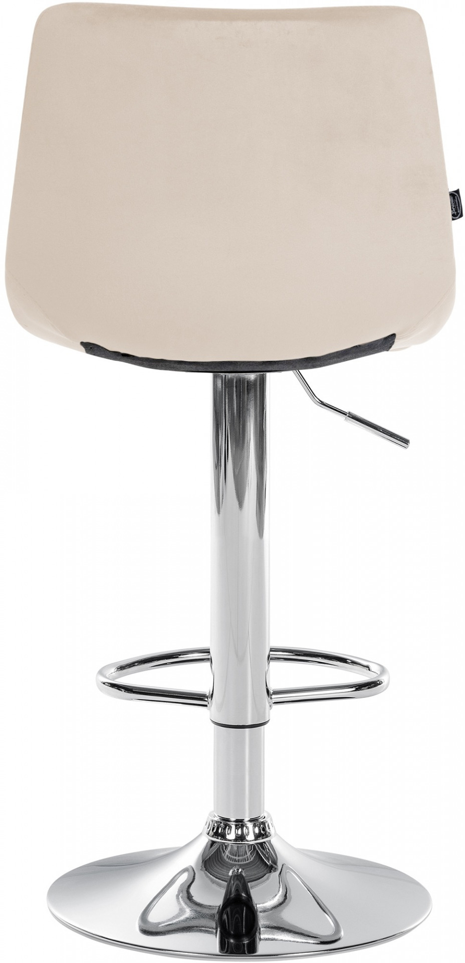 2er Set Barhocker Jerry Samt chrom, creme