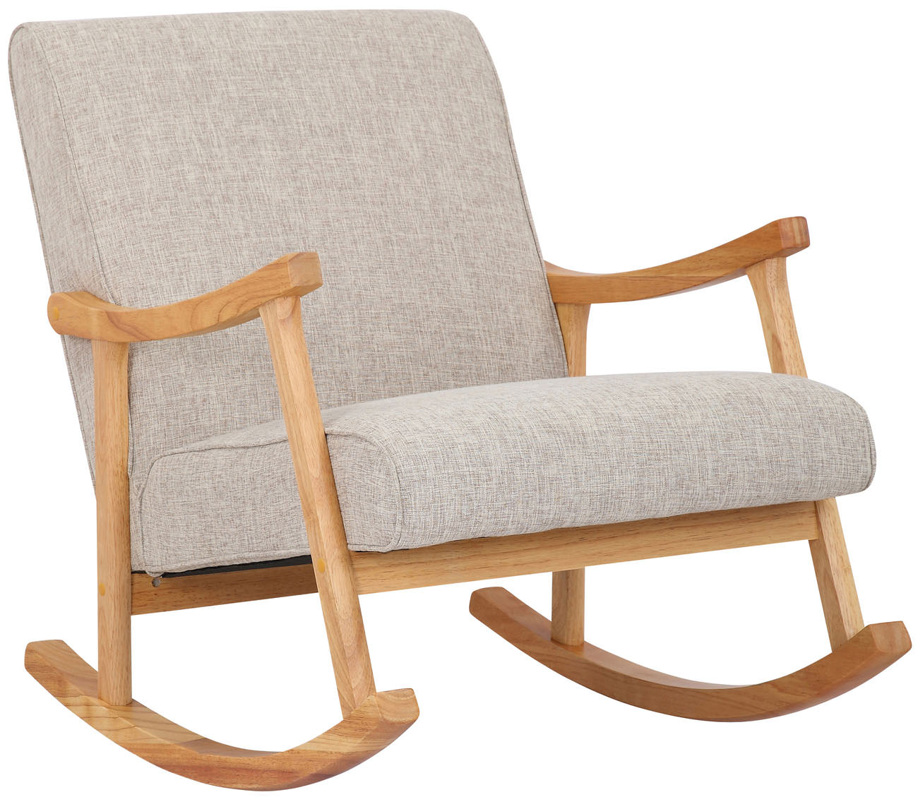 Schaukelstuhl Morelia Stoff natur, creme