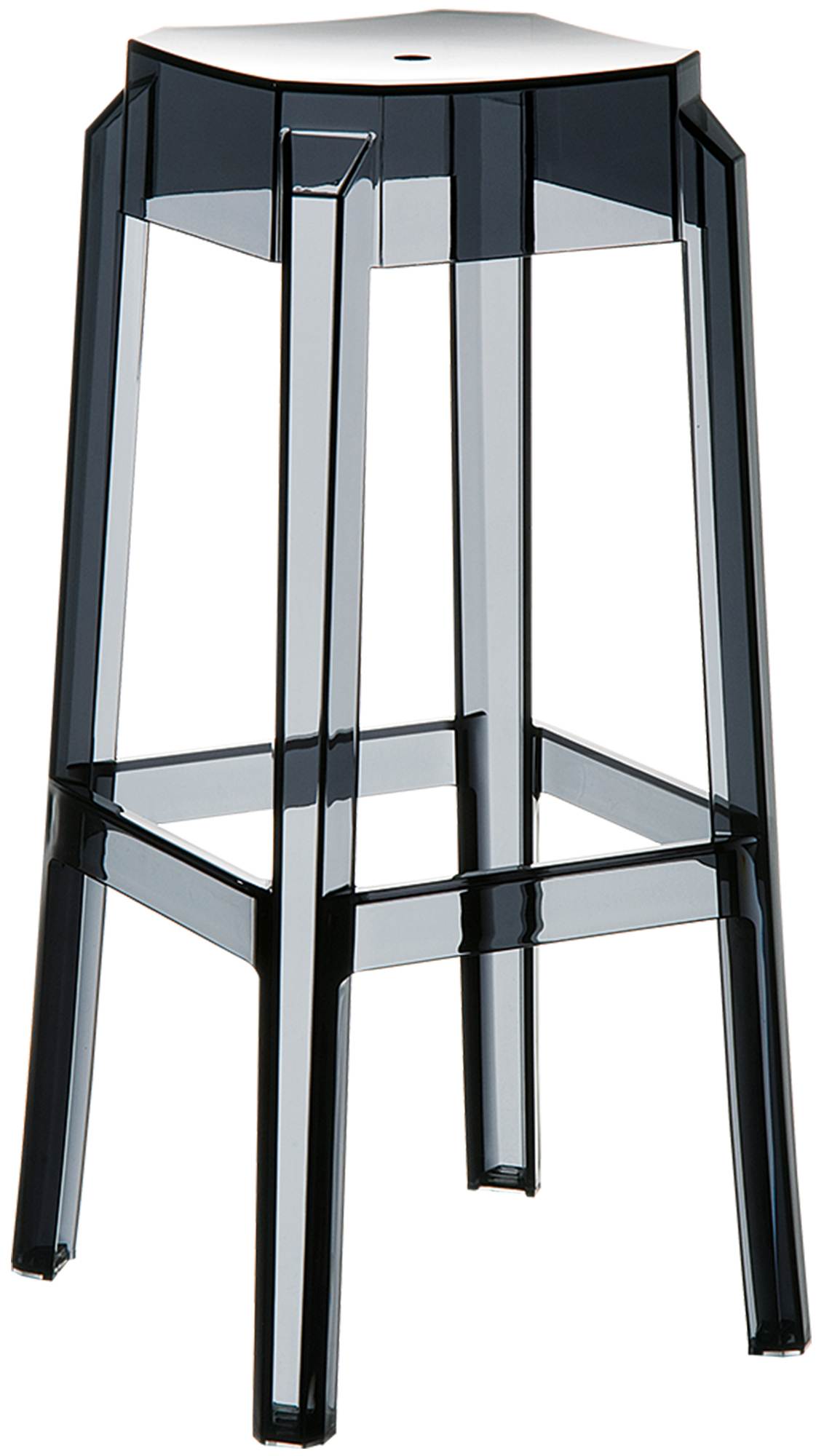 Barhocker Fox, transparent, schwarz