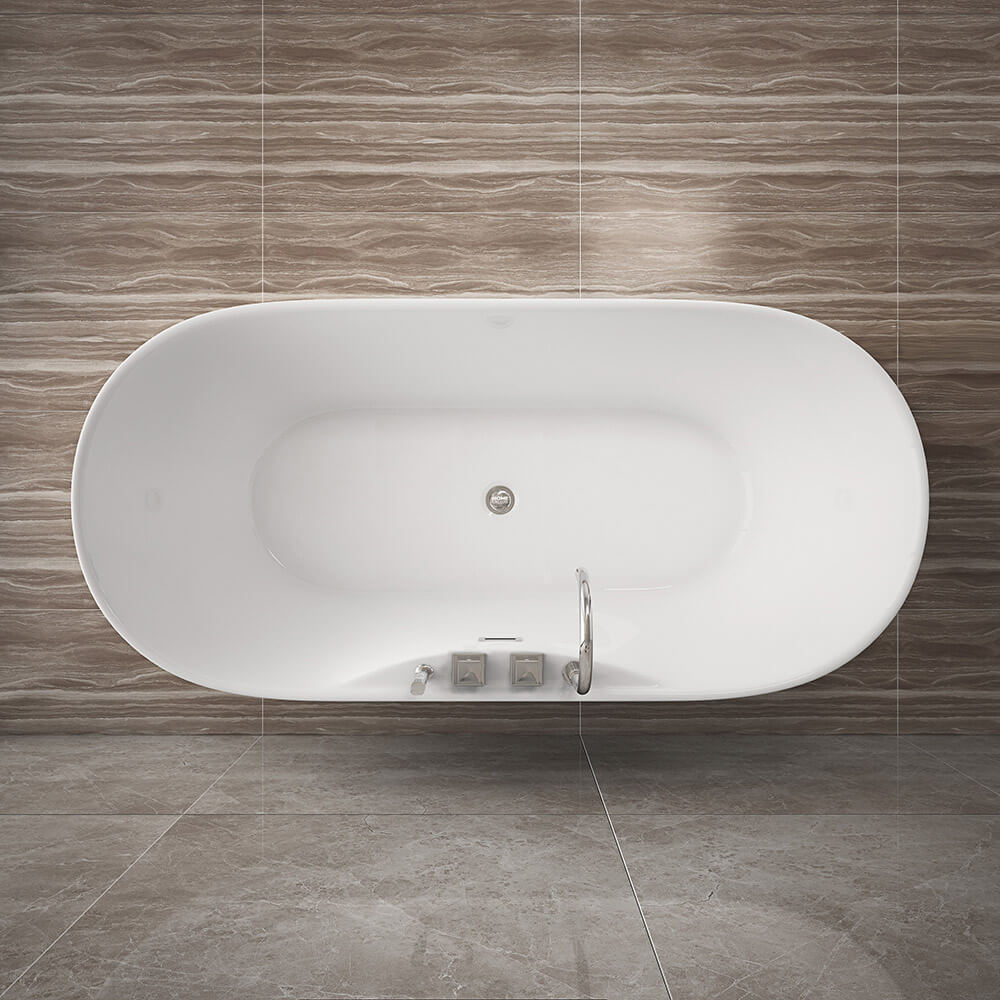 Badewanne mit Armatur LENI - 170 x 80 cm