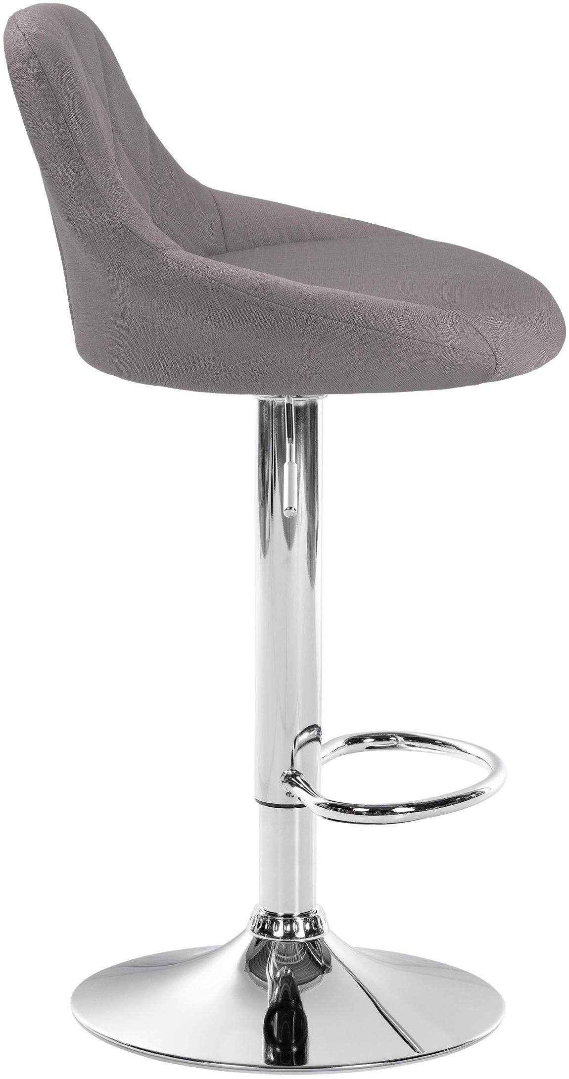 Barhocker Lazio Stoff chrom, grau