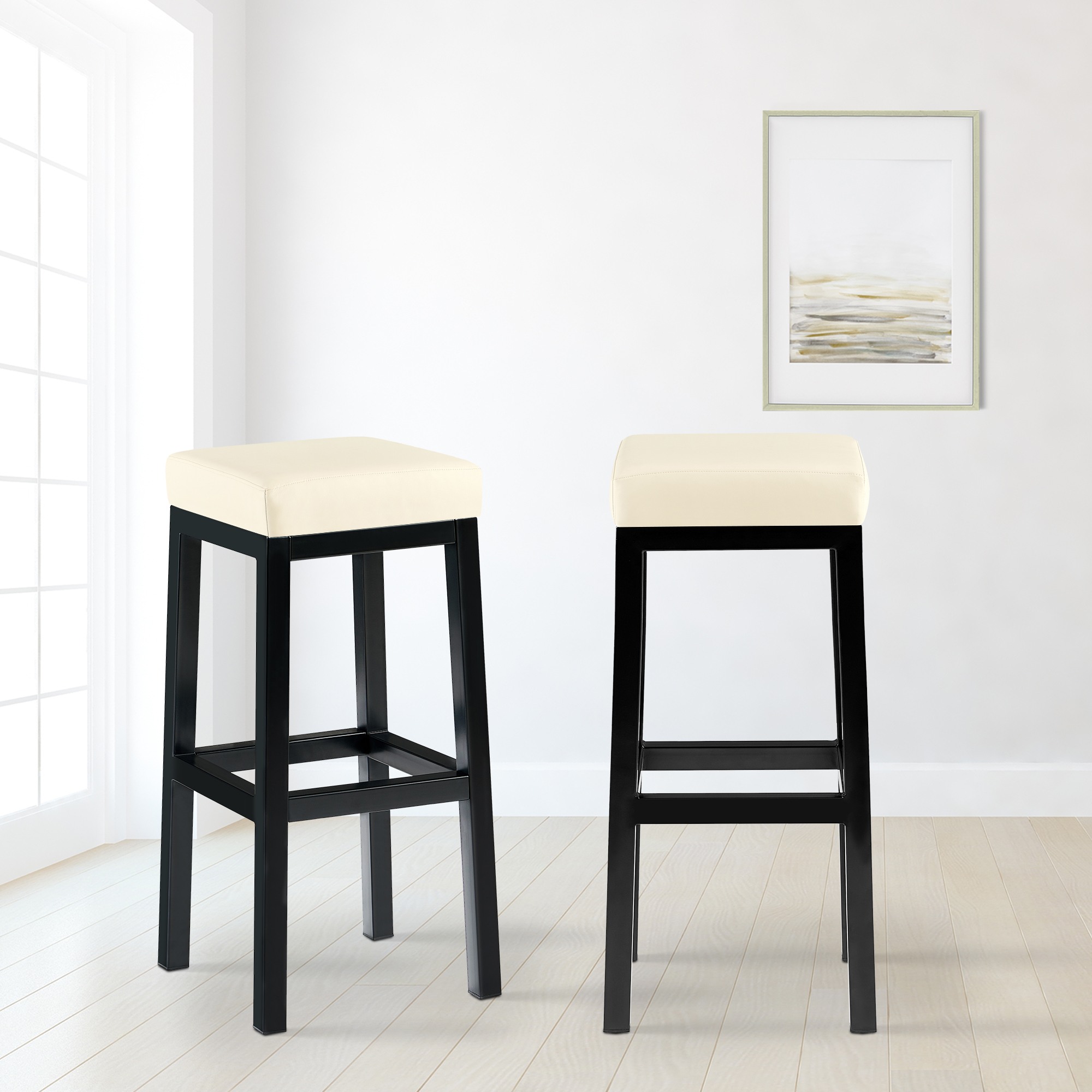 Barhocker Taylor B85 Kunstleder, creme