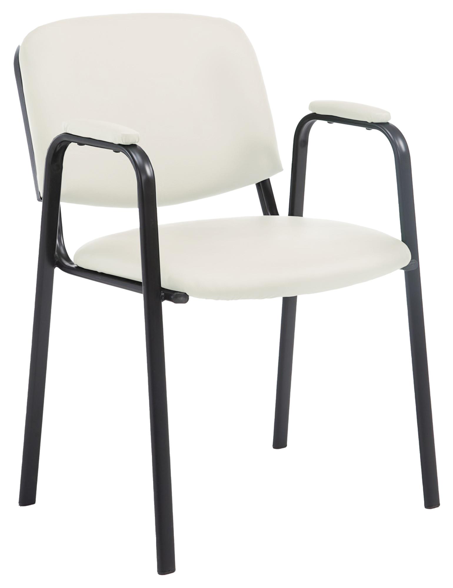 Besucherstuhl Ken PRO Kunstleder, creme