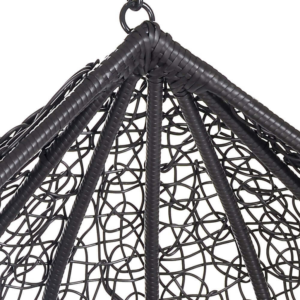 Polyrattan Hängesessel CIELO - Grau/Braun nur Korb