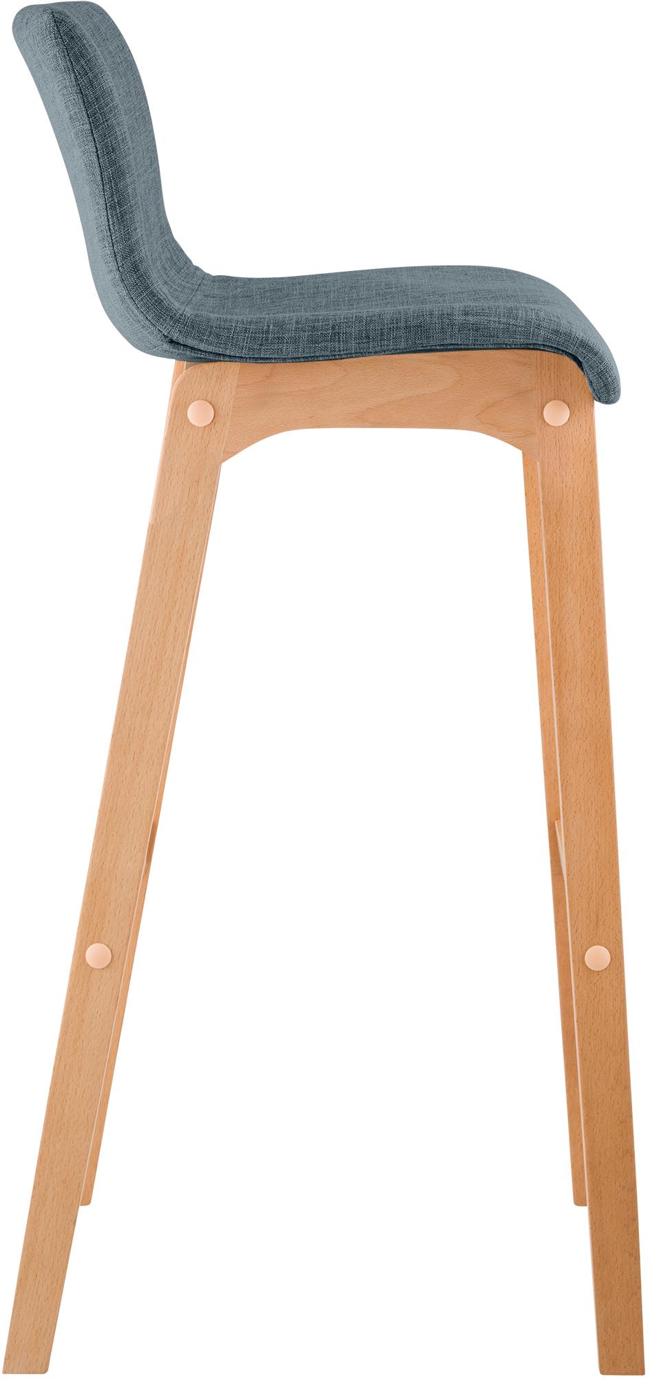 Barhocker Hoover Stoff Natura, blau